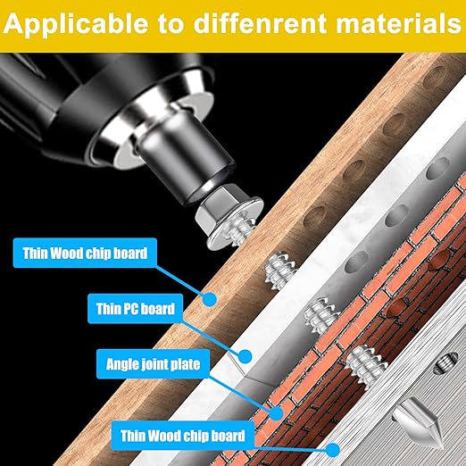 Kit 160 Tornillos Autorroscantes Hexagonal Acero Inoxidable #8 #10 miniatura 4