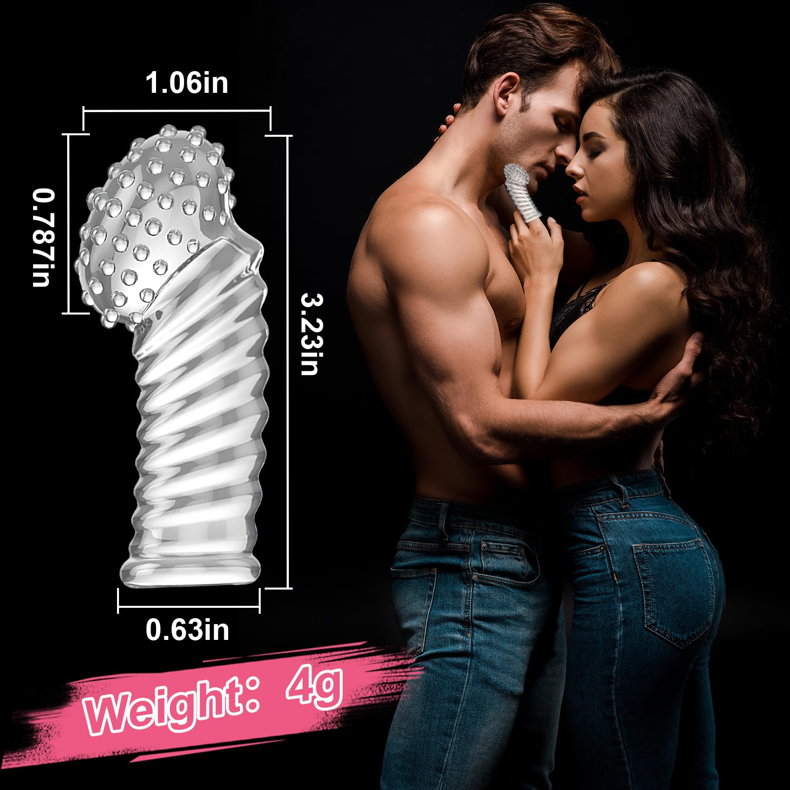 Qoosea Fingerhüllen Sexfinger Kitzler Penisscheide Fingerspitze Finger Penis Hülle für Sie Klitoris G-Punkt A-Punkt Erotikspielzeug für Männer Frauen Paaren Intensiv Sex Spaß