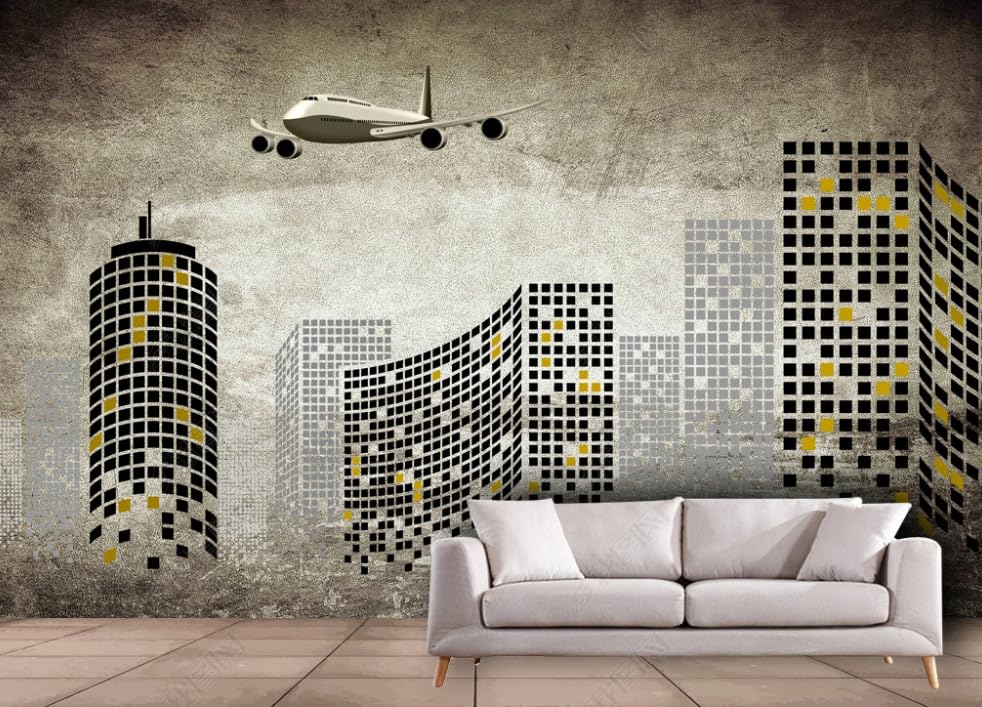 Papier peint intissé immeubles urbains pour agrandir un mur de chambre sombre