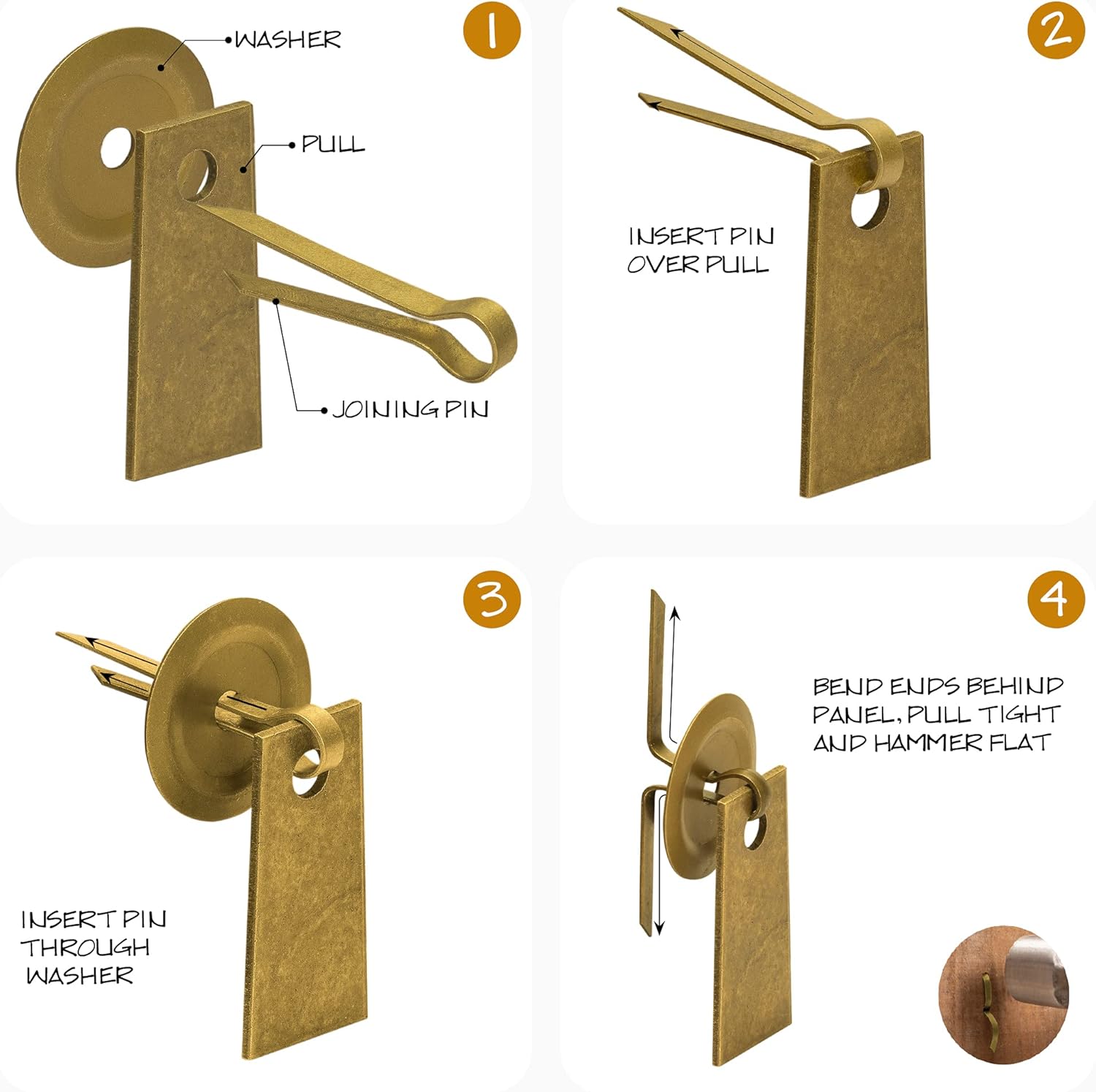 Hardware Philosophy "Art Deco Leaf Brass Hardware Pulls 2.7 Inches - Set of 2 - Architectural, Interior Design, Furniture Cabinet Customization Hardware