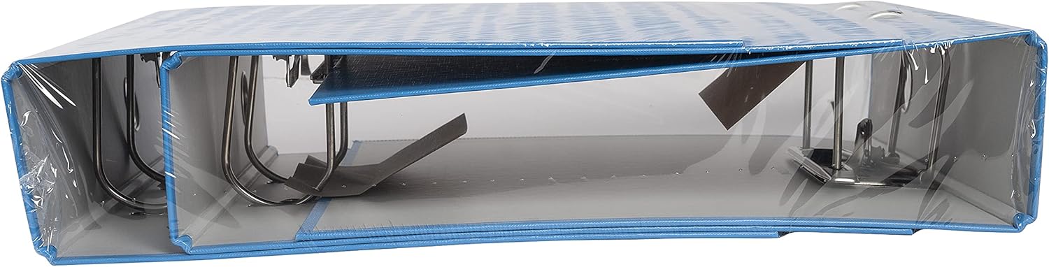 Exacompta - Ref 918412SE - Lever Arch File - 80mm Spine, Suitable for A4 Documents, Holds Up to 600 Sheets, Polypropylene Exterior/Paper Inner - Light Blue (Pack of 3)