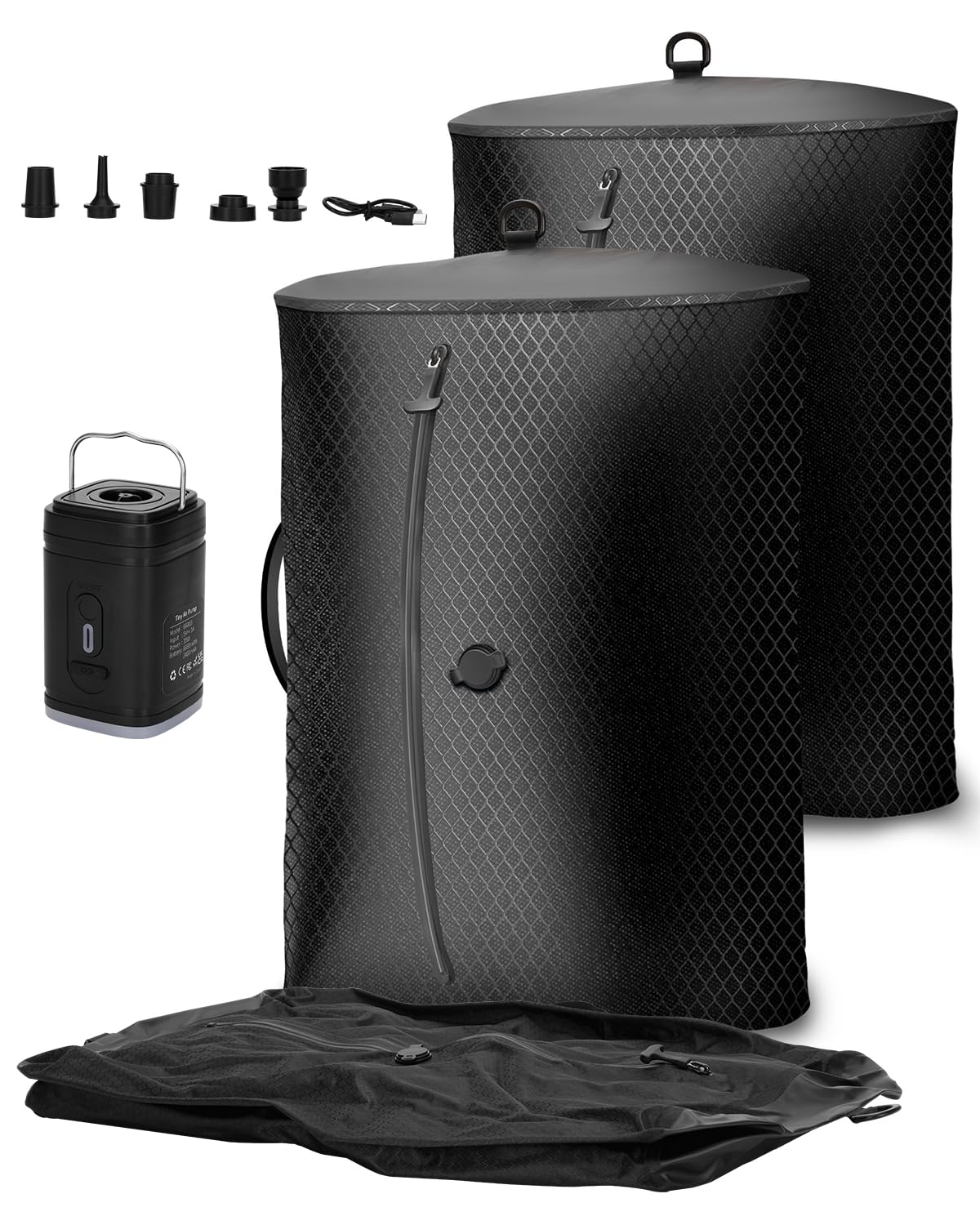 33L Upgrade Vacuum Bags for Travel with Pump, Reusable, Suitable for Carry On Suitcases and Backpacks, lP67 Waterproof Vacuum Travel Bags Save Space,