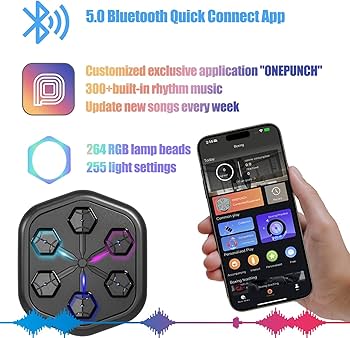 ONE PUNCH Bluetoothトレーニングパッド RGB照明付き ONE PUNCH Bluetoothトレーニングパッド RGB照明付き