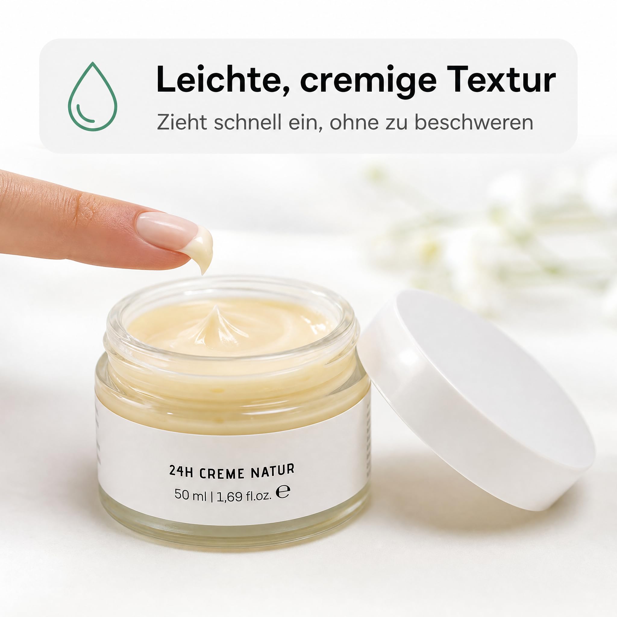 KS Beauty Gesichtscreme 24h, Tages- & Nachtcreme mit Aloe Vera, 50 ml | Feuchtigkeitscreme für Gesicht mit Q10, Niacinamid & Vitamin E – dermatologisch getestet, für sensible Haut geeignet
