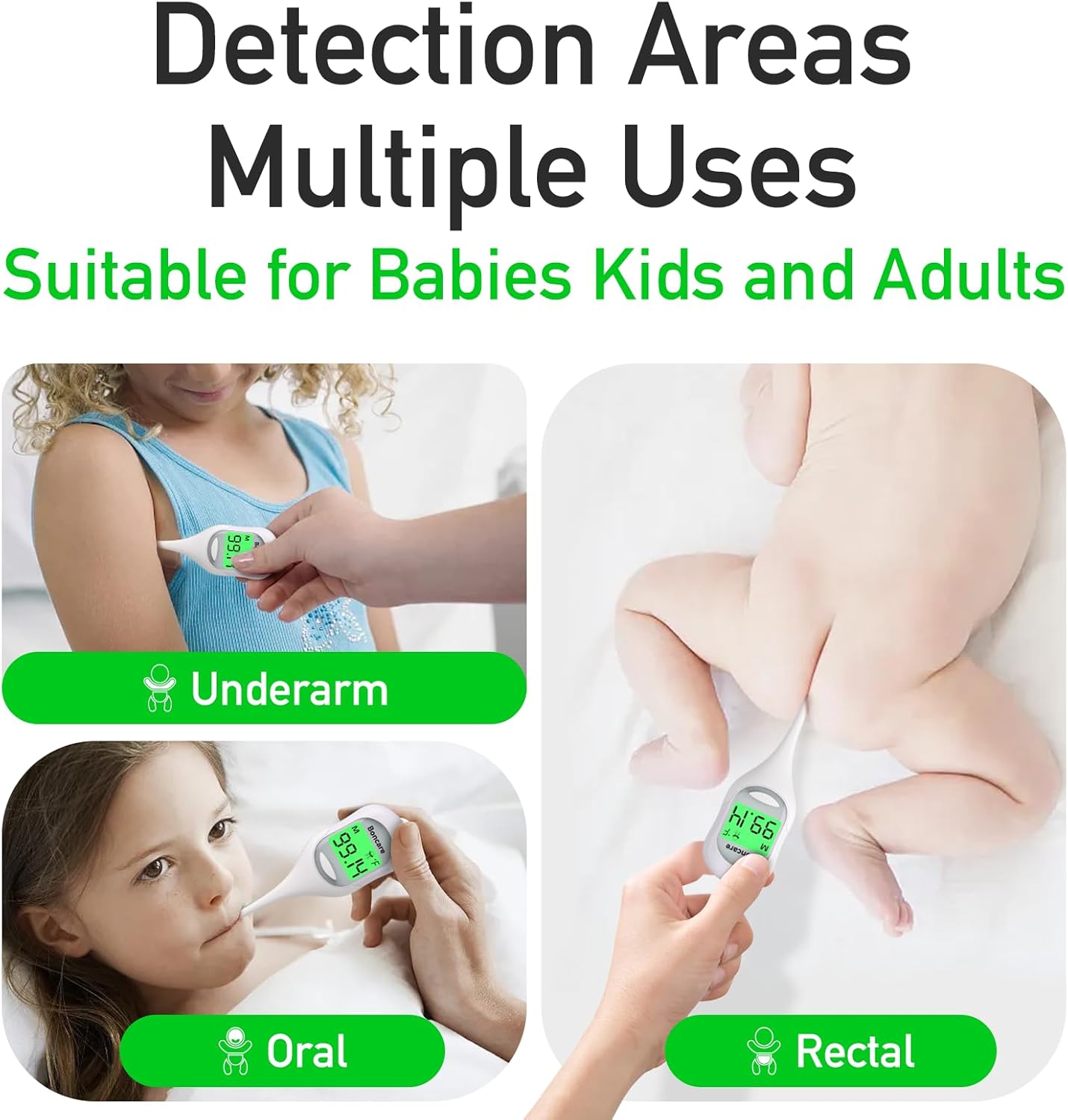 9 Seconds Digital Basal Thermometer - Accurate Oral & Rectal