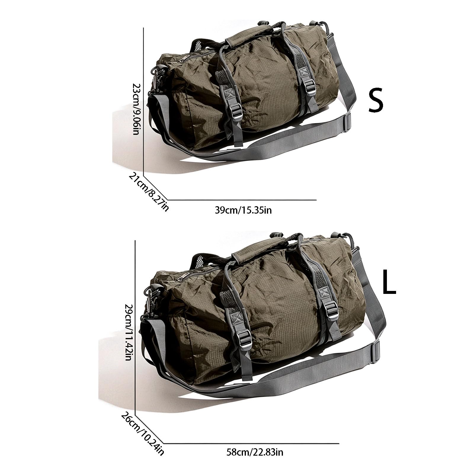 Borsa da trasporto con tracolla regolabile e manici superiori, borsone da viaggio pieghevole per schizzi per campeggio e la pesca Borsa da trasporto ripiegabile Borsone da viaggio per la