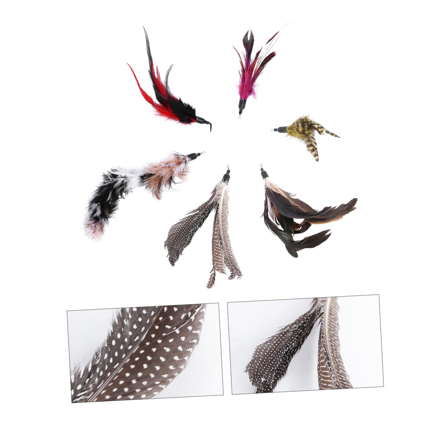Lot De 3 Jouets De Rechange Interchangeables pour Chat pour des Heures De Jeu 6 Pièces X 3 Couleurs Aléatoires