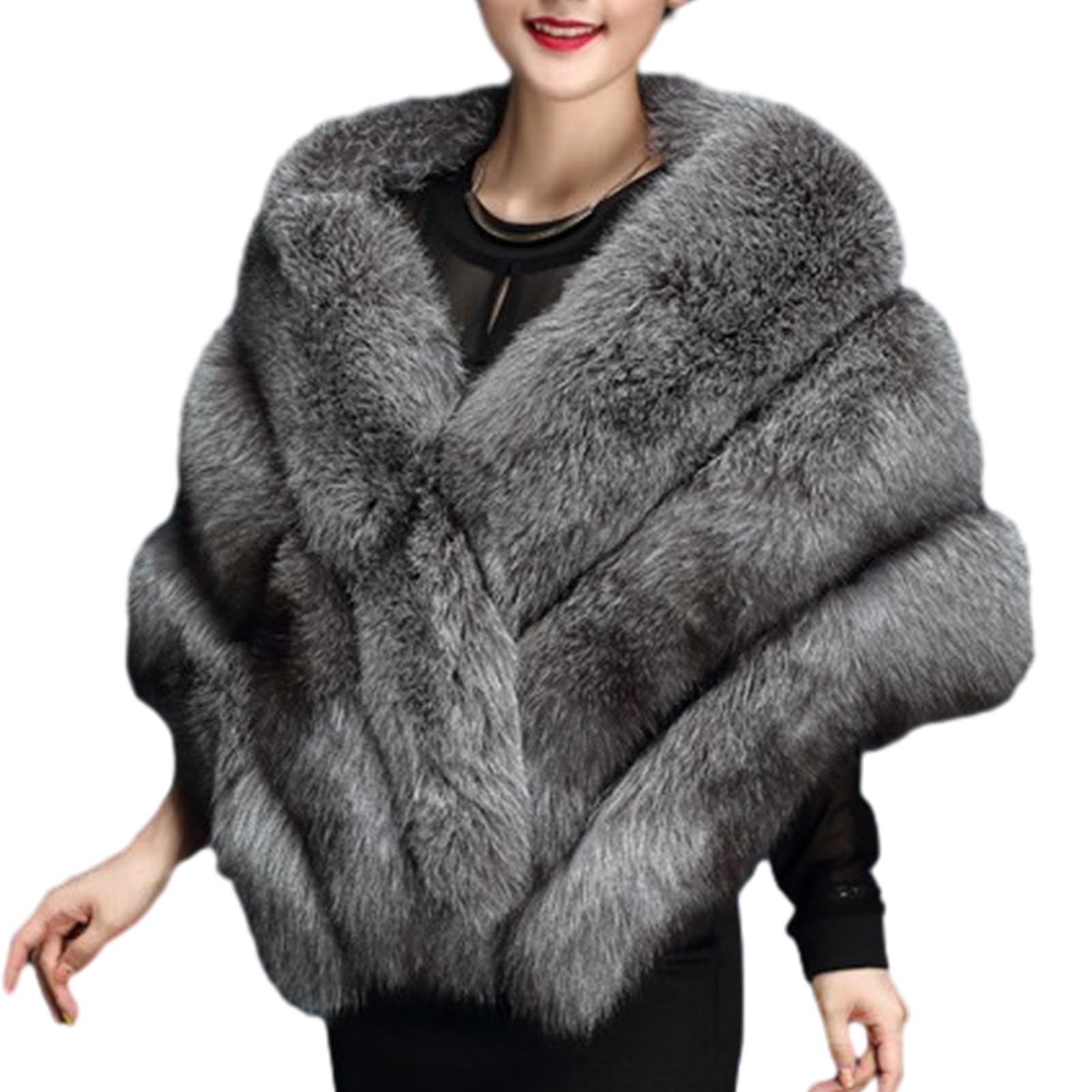 Faux enveloppement – Châle d'hiver pour femme, étole élégante | Cape de mariée douce et chaude - Couverture de soirée luxueuse - Accessoire élégant pour fête de mariage, événement formel, célébration