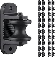 QMARK 40-Pack Black Roller Insulators for Electric Fence Wood Posts - UV-Resistant Corner Insulators