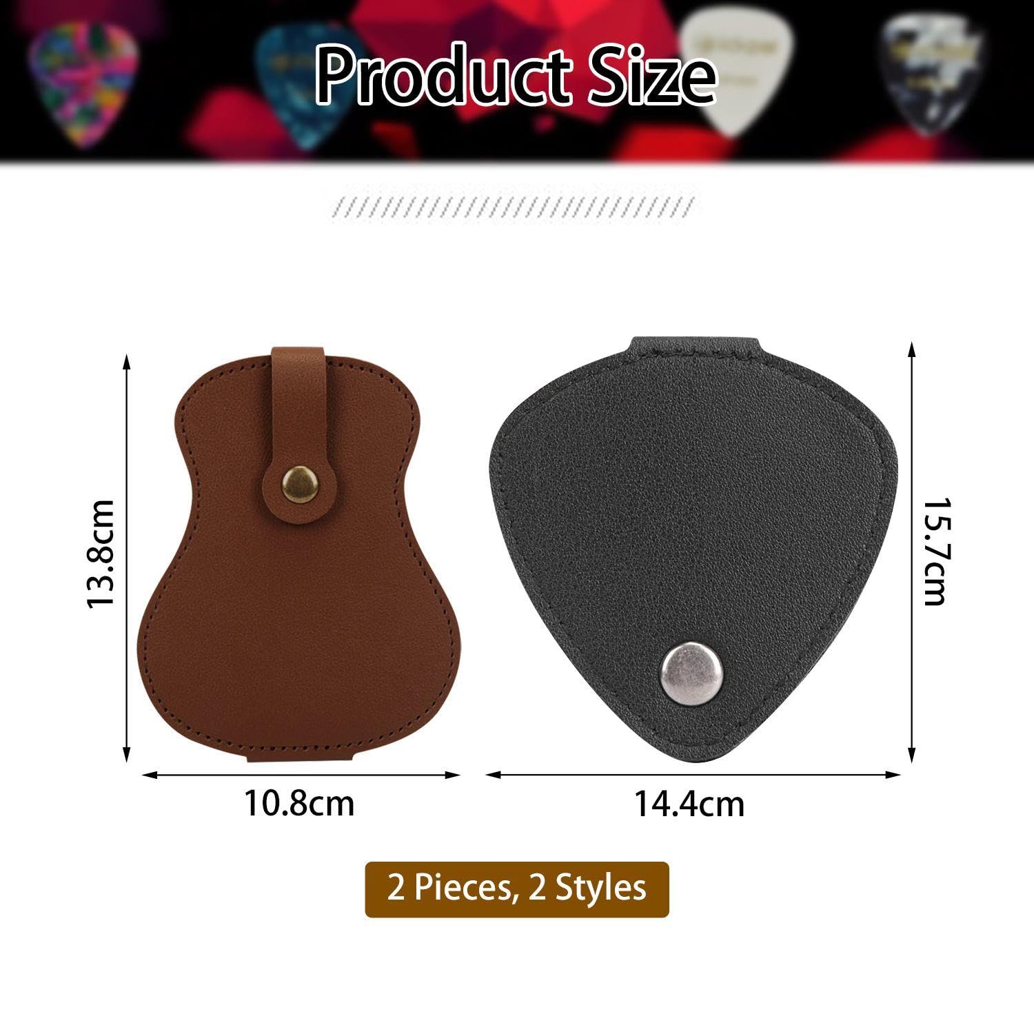 Boîte De Rangement En Bois Pour Plectres De Guitare, 3 Pièces, Surface