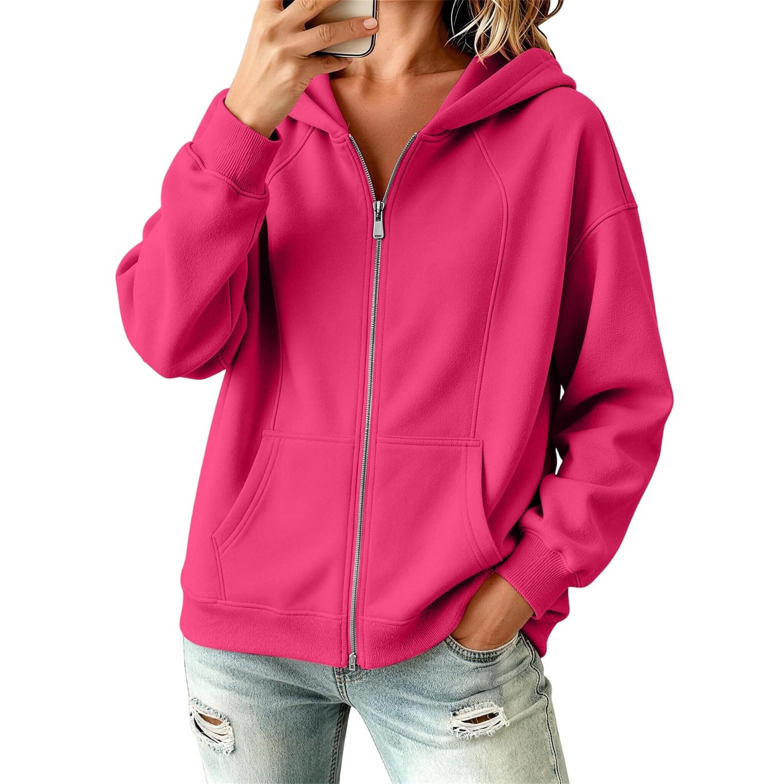 Weat Zippé Femme Chic - Sweat-Shirt Femme avec