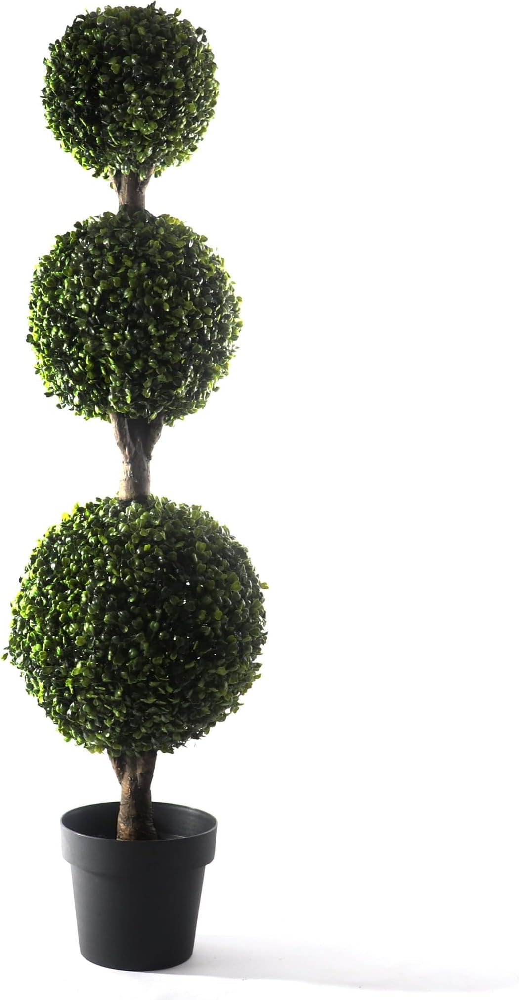 - Bornbridge 4' Boxwood Ball Tree - Lifelike Artificial Outdoor Plant, UV and Water Resistant, Enhances Patio or Porch Decor