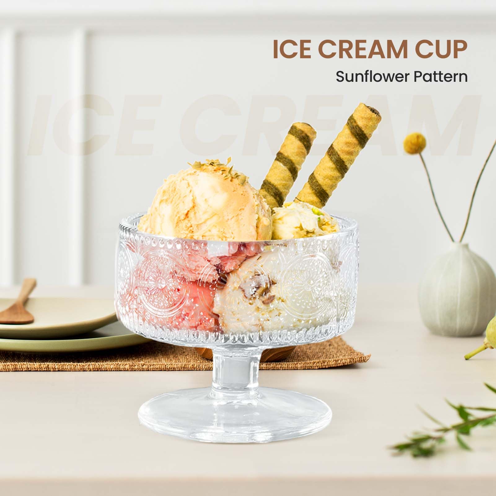 Glass Dessert Cups Set Of 6 Sundae Dishes Trifle Bowl Prawn Cocktail Glasses For Serving Ice Cream Salad Fruit Snack Sauce