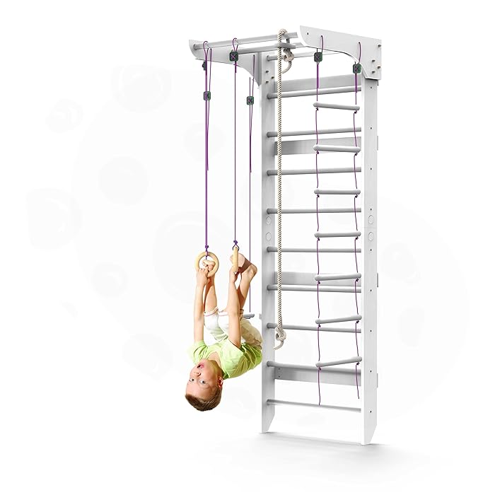 Buy WEDANTA Wooden Swedish Ladder Wall Set Kids Stall Bars for