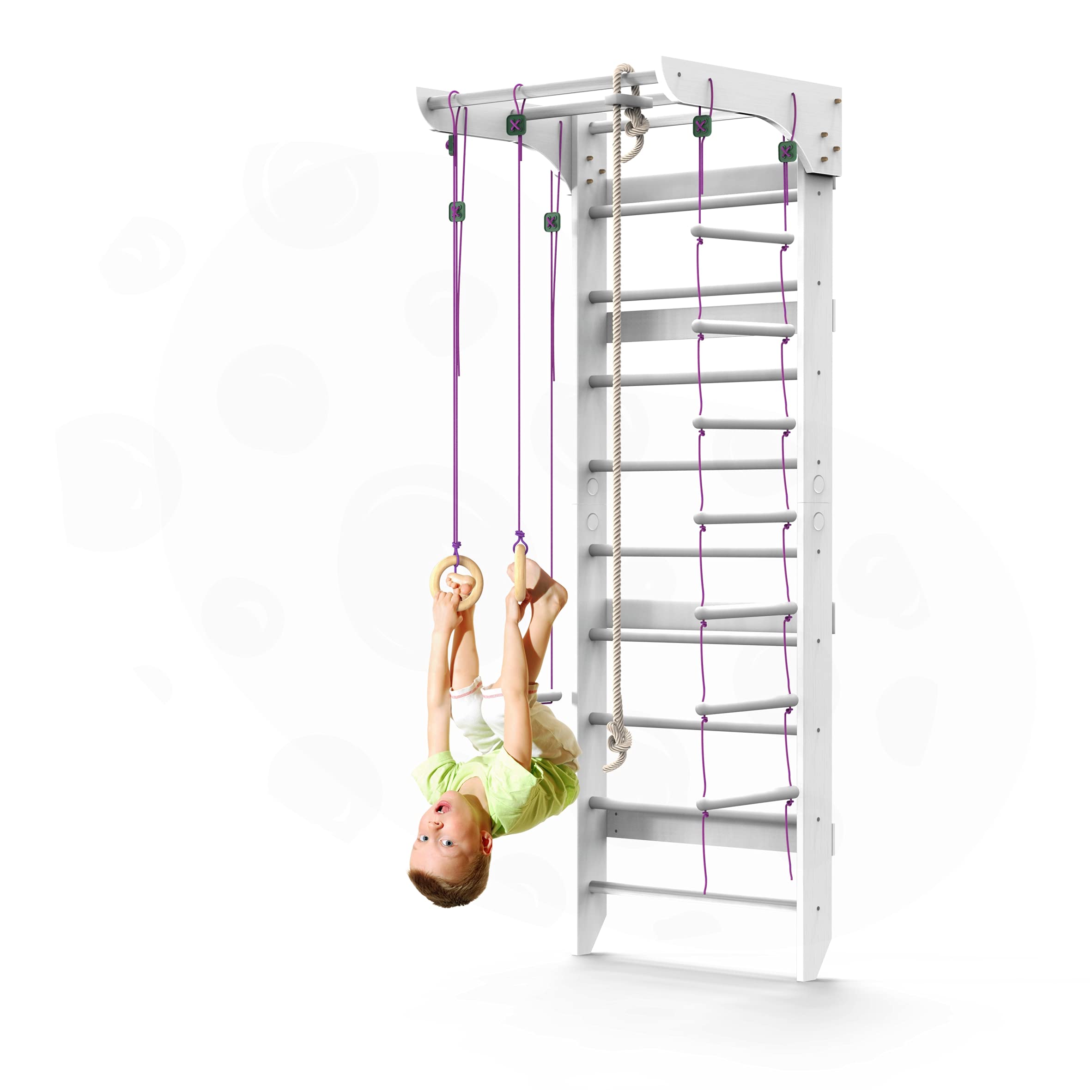 Buy WEDANTA Wooden Swedish Ladder Wall Set Kids Stall Bars for