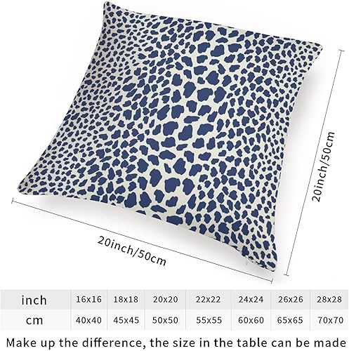Miniatura 2 de ArogGeld Fundas de almohada azul guepardo azul marino con estampado de leopardo y puntos de animales de vaca, funda de cojín decorativa estilo