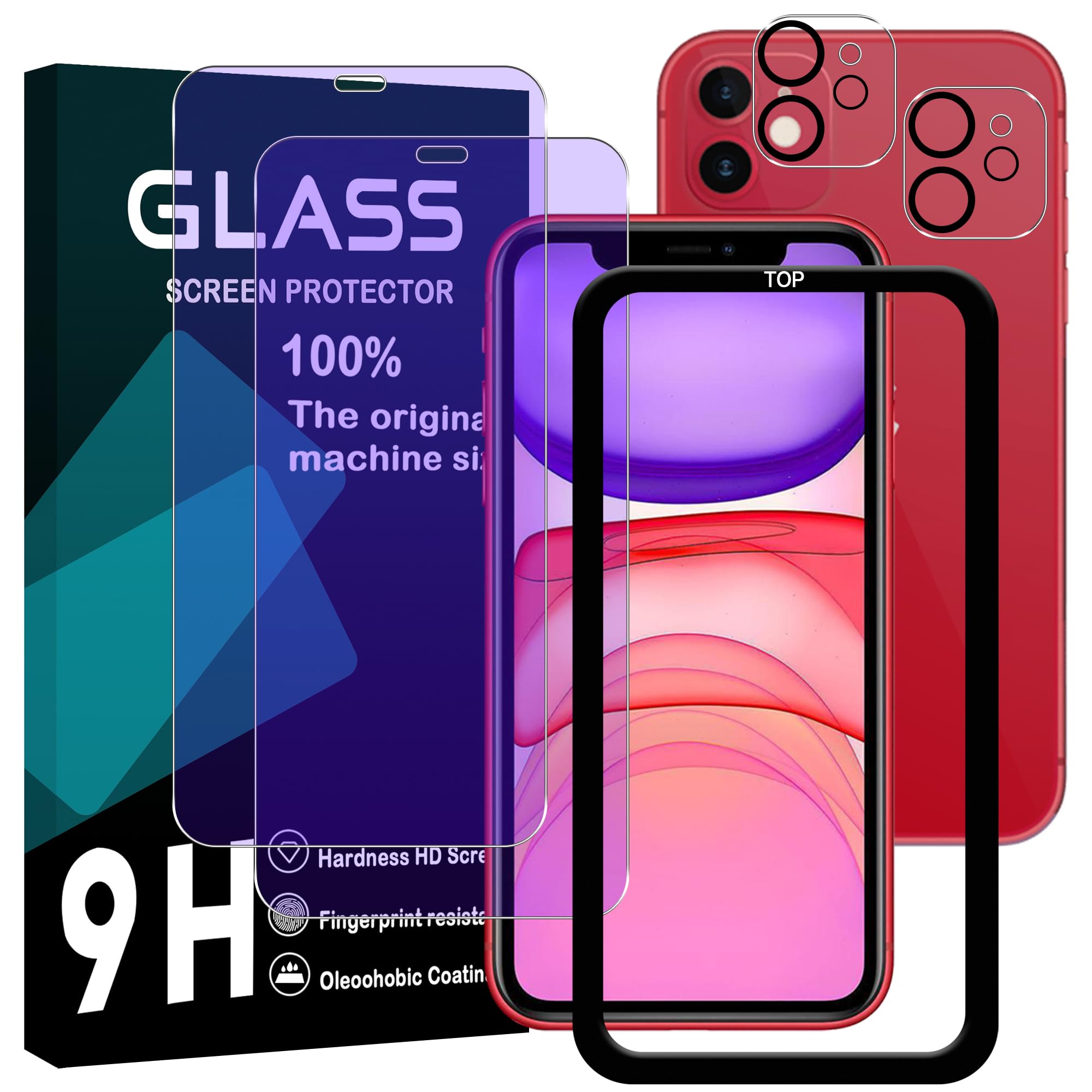 Amazon | 対応 iPhone 11 フイルム ブルーライトカット ガイド枠付き