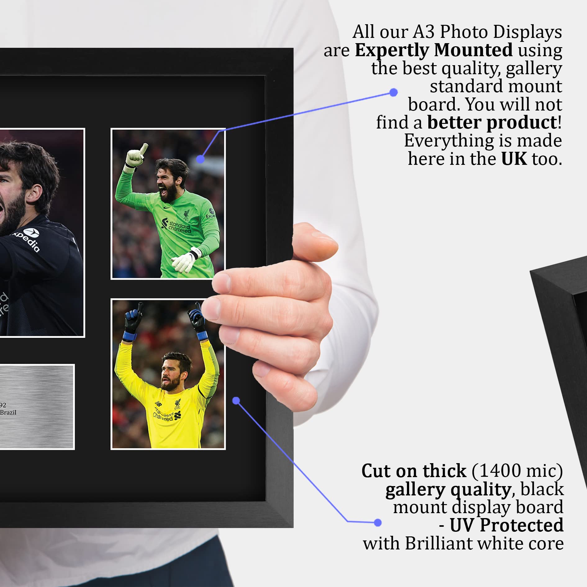 HWC Trading FR A3 Alisson Becker Liverpool Printed Memorabilia Signed Autograph Photograph Display for Football Fans and Supporters - Image 4
