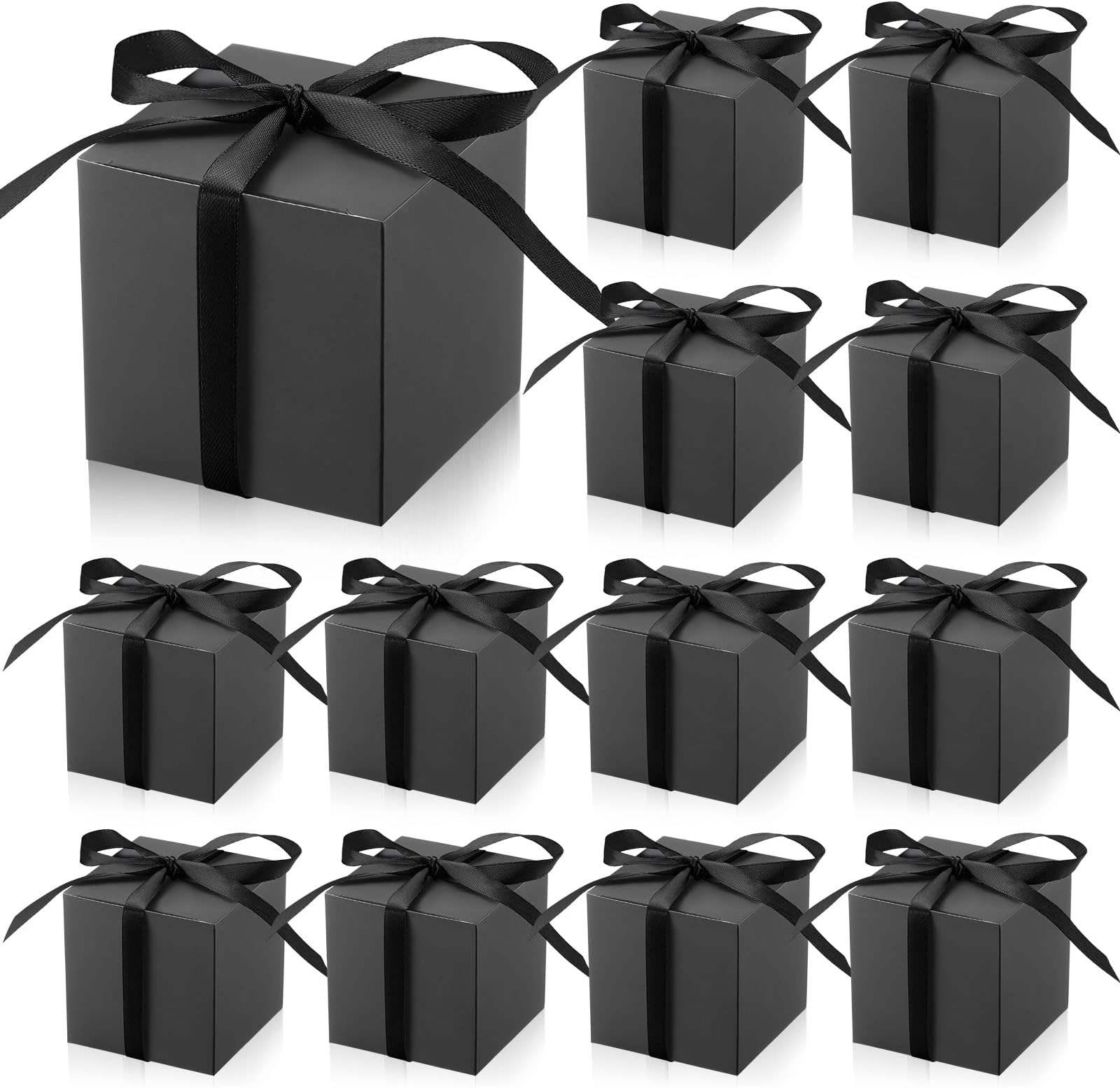 Glenmal 200 Pcs Small Gift Boxes 3 x 3 x 3 Inches Bulk Wedding Favor Boxes Candy