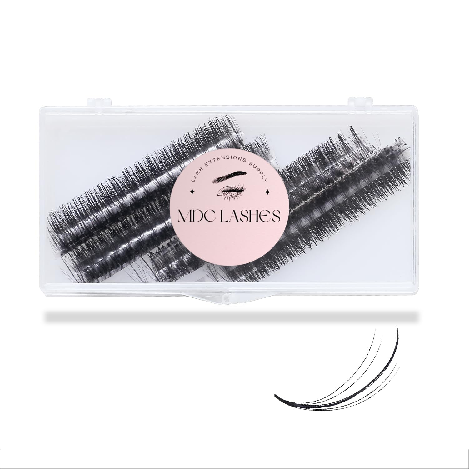 Promade Wispy Lash Extension Volume Lashes 1000fans 0.05-0.07 Thickness, C/D/CC Curl, 8-18mm Loose Fans False Eyelashes 5D 7D 9D for Fluffy Eyelash Cluster, Soft, Long Lasting