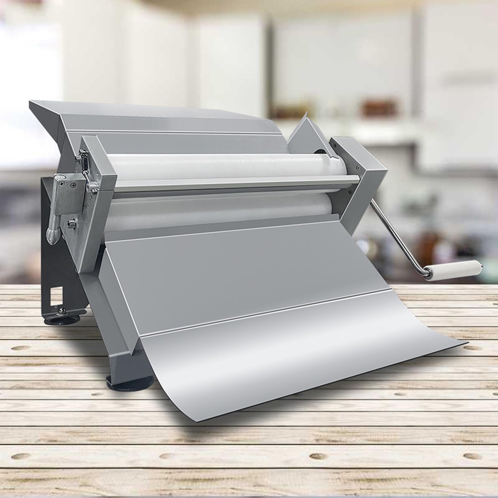 Máquina Enrolladora De Masa Manual, Máquina Laminadora De Masa, Ajuste De Espesor De Masa De 0,5-15 Mm, Máquina Enrolladora De Pasta Plegable, para Glaseado, Mazapán, Pastelería Panadería Y