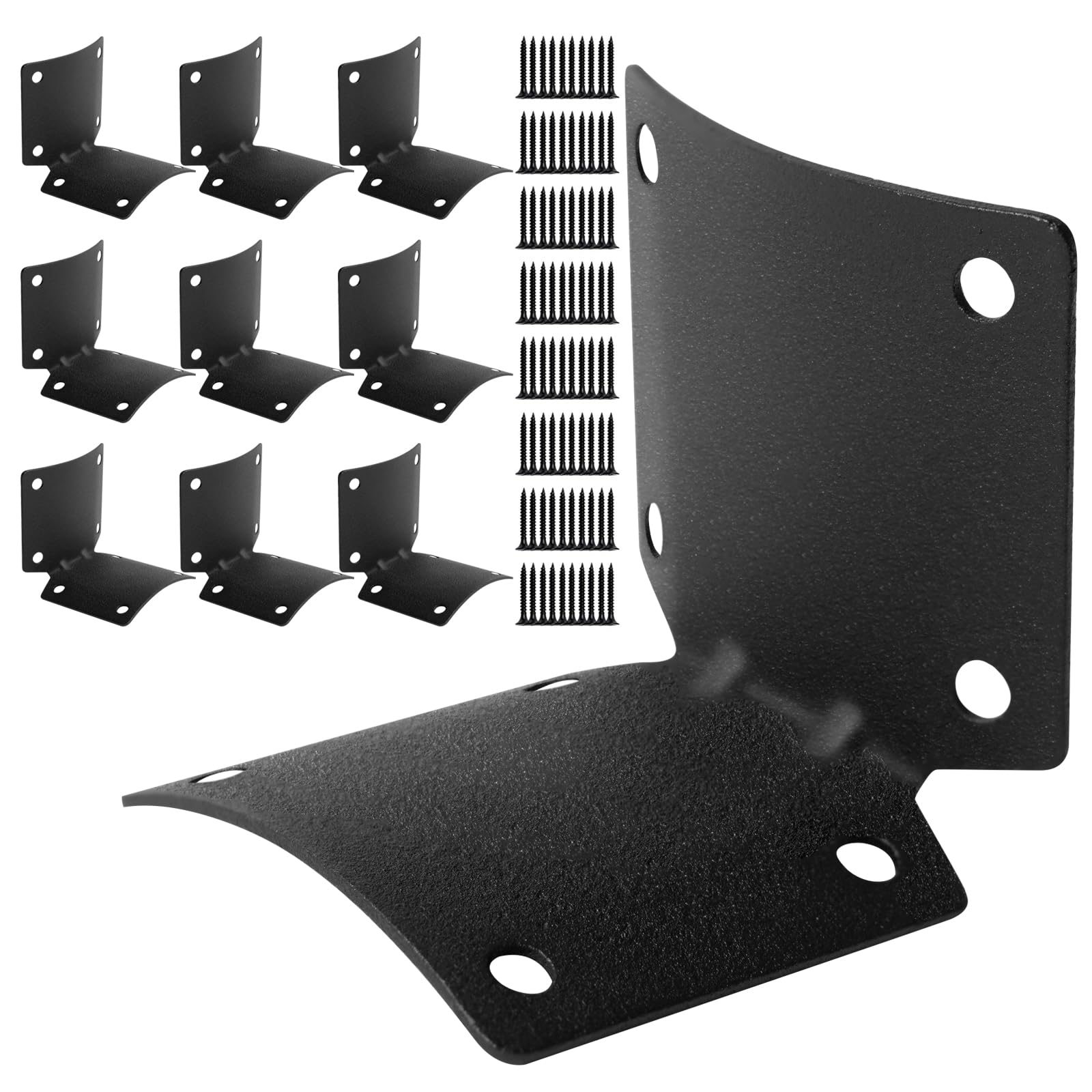 Photo 1 of 10PCS Round Post Fence Bracket for Pastures, Farms, Gardens and Yards, Round Wooden Rail Fence Bracket for Fence Fixing Metal L Heavy Duty Brackets - Small