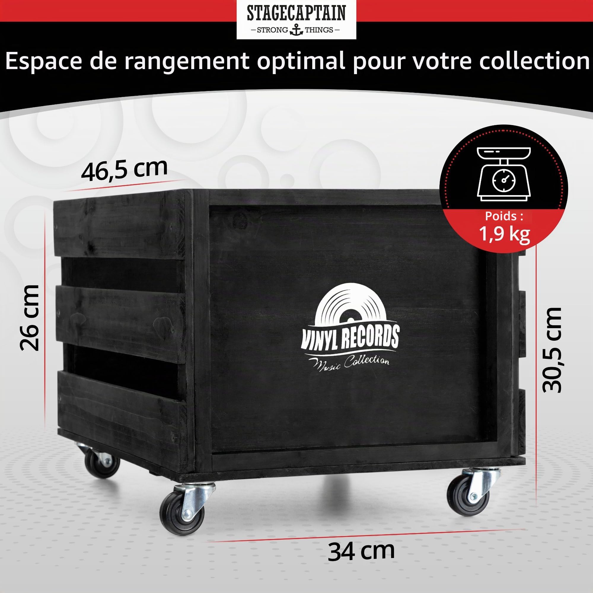 Stagecaptain SPK-100 BK caisse à disques Emil noire