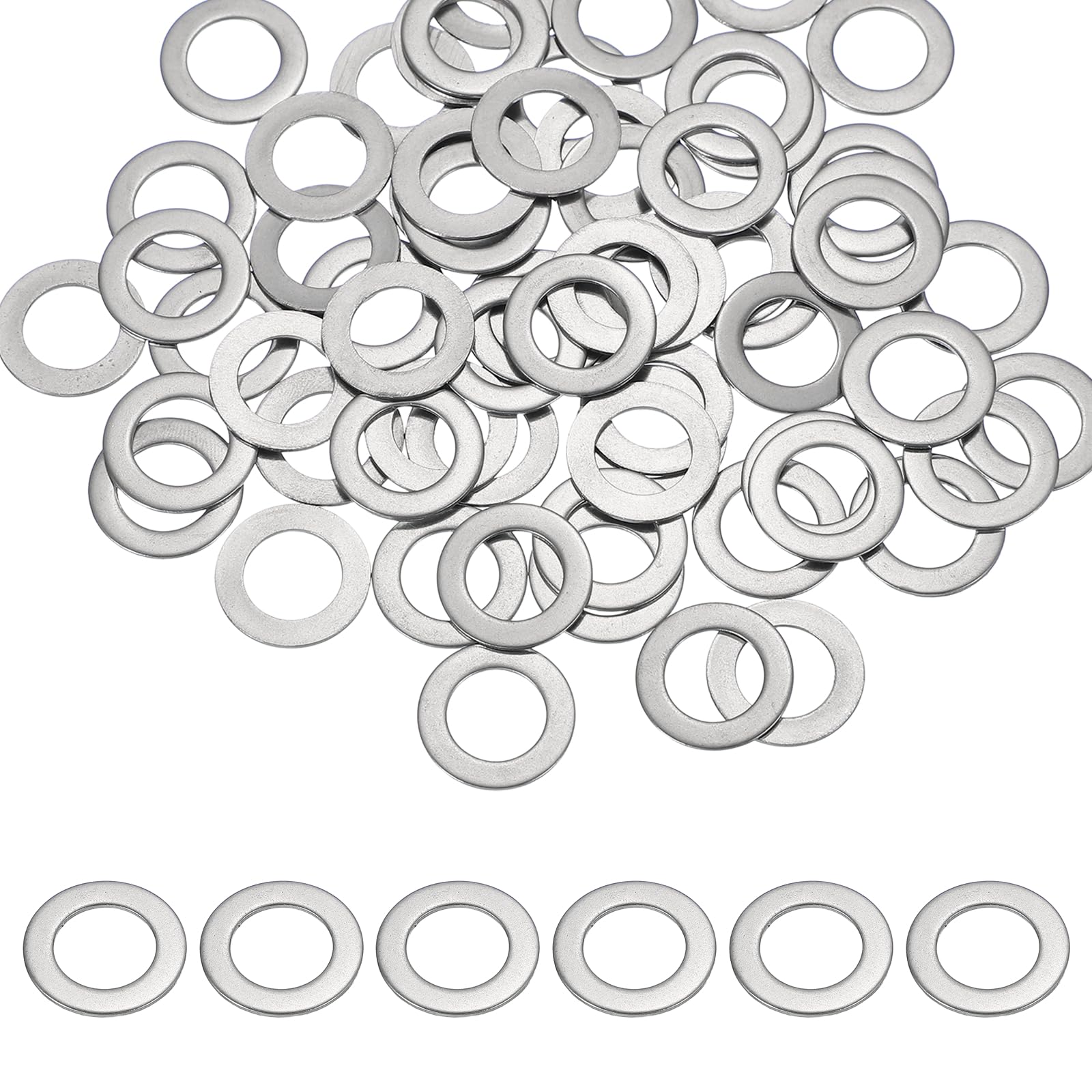 PATIKIL M12 x 20mm Metal Screw Washers Set, 66Pcs 304 Stainless Steel Flat Washers for Screws Bolts Factories Home Outdoor Projects