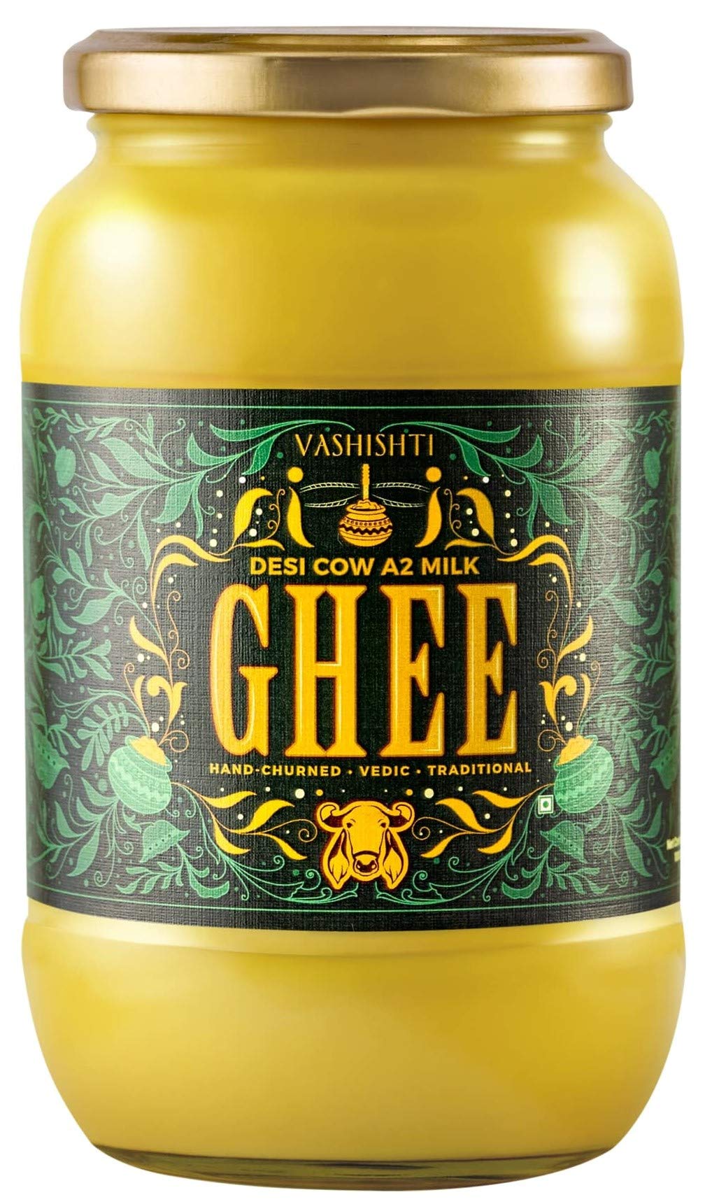 VASHISHTI Desi Cow Milk A2 Ghee Traditionally Made With Bilona Method 500 mL | Glass Jar | Pure, Natural & Healthy (B08Q4KPM2D) Amazon Price History, Amazon Price Tracker