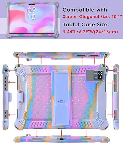 Miniatura 3 de DETUOSI Okaysea - Funda de silicona para tablet de 10.1 pulgadas con lápiz capacitivo y correa para el hombro, Moderness 10.1 pulgadas, funda