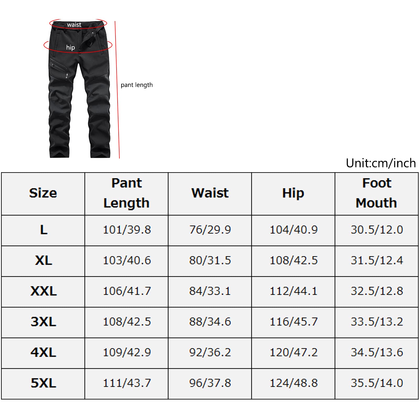 Pantalon Montaña Hombres Secado Rápido Impermeable Pantalones Trekking Escalada Senderismo Acampada Transpirables y Ligeros(Size:yo,Color:Negro)