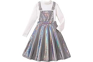 Girls' Silver Metallic Overalls: A Shimmering Statement