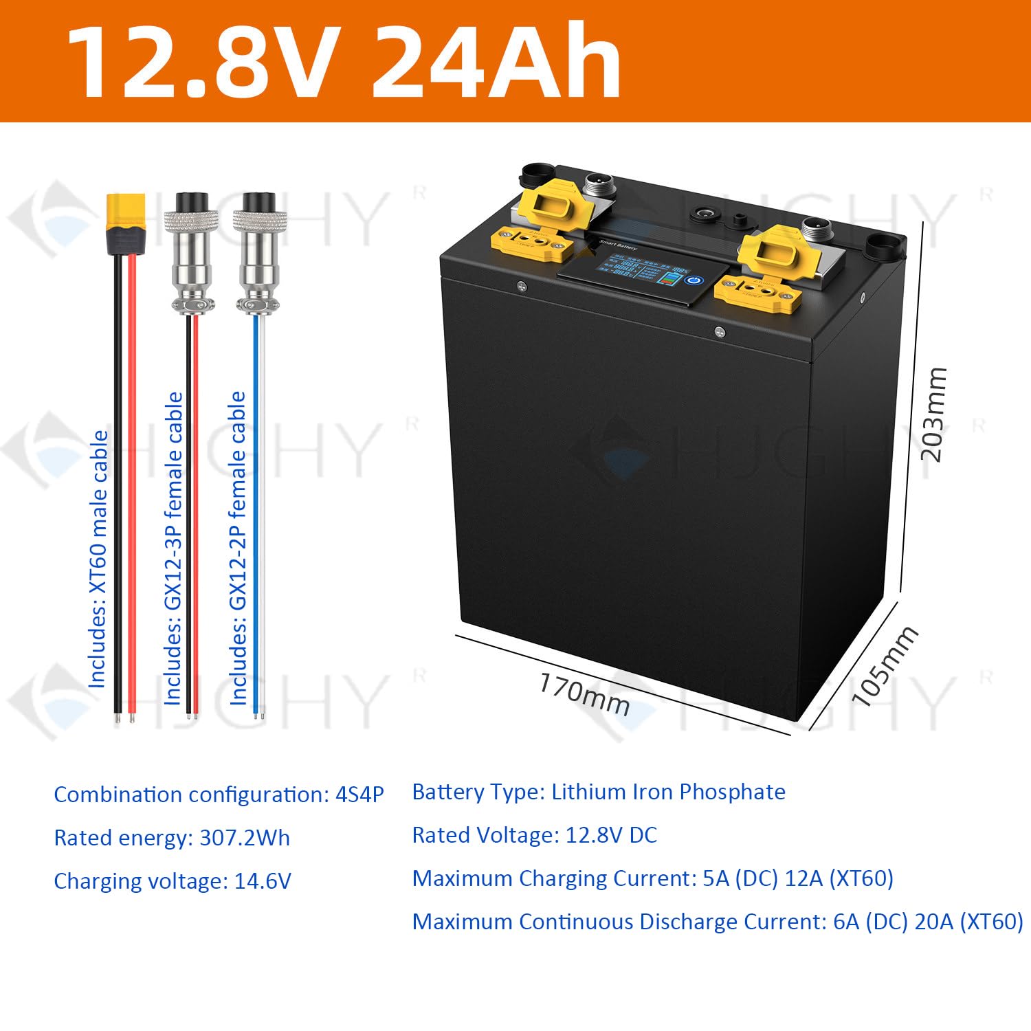 Paquete de baterías LiFePO4 de 12,8 V y 25,6 V con comunicación CAN RS485