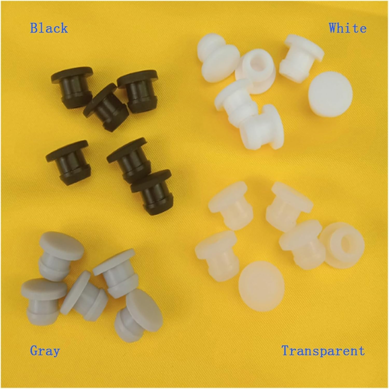 Rubber Hole Plugs,Silicone Plugs, Solid Silicone Rubber Caps T Type Plug Cover Snap-on Gasket End Seal Stopper 2.5mm-14mm (Color : Black, Size : A 28MM_10PCS)(A 34.6MM-10PCS)
