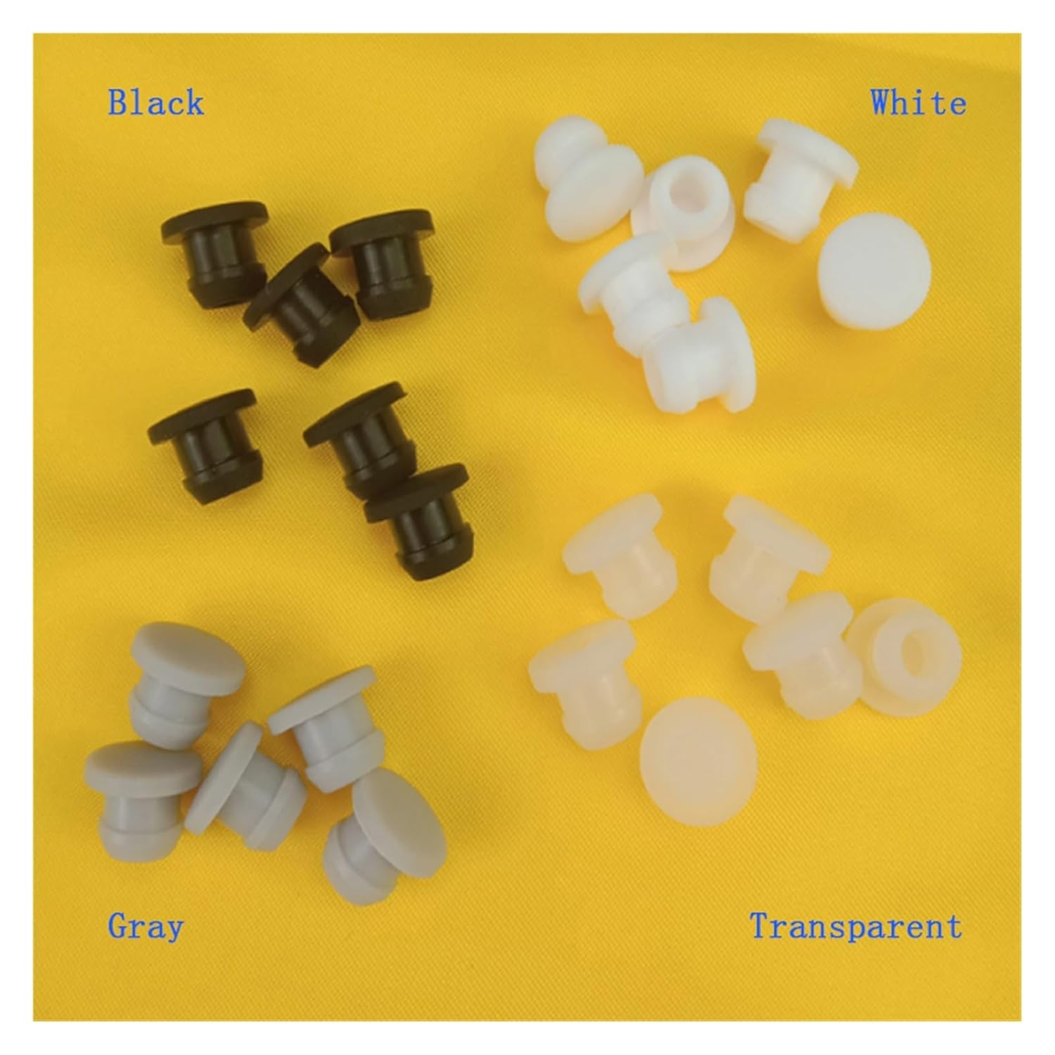 Rubber stoppers, Solid Silicone Rubber Caps T Type Plug Cover Snap-on Gasket End Seal Stopper 2.5mm-14mm (Color : Black, Size : A 28MM_10PCS) (Color : Black, Size : A 32.6MM-8PCS)