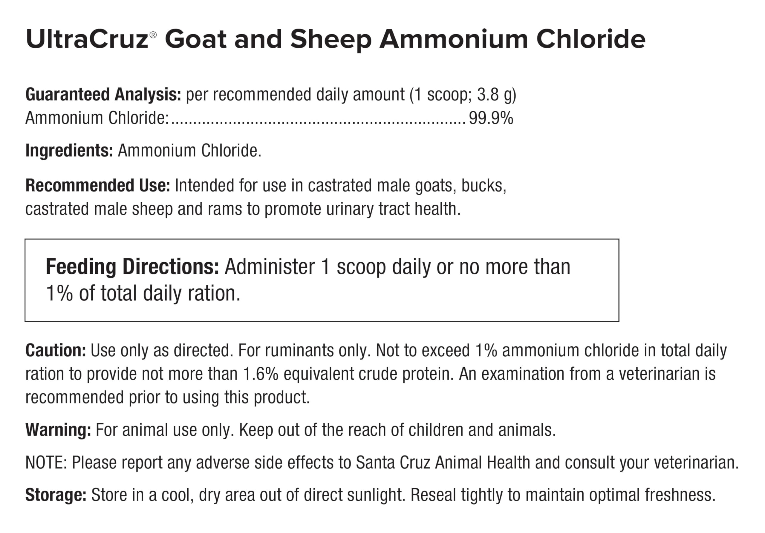 Goat & Sheep Ammonium Chloride 2.5 lb