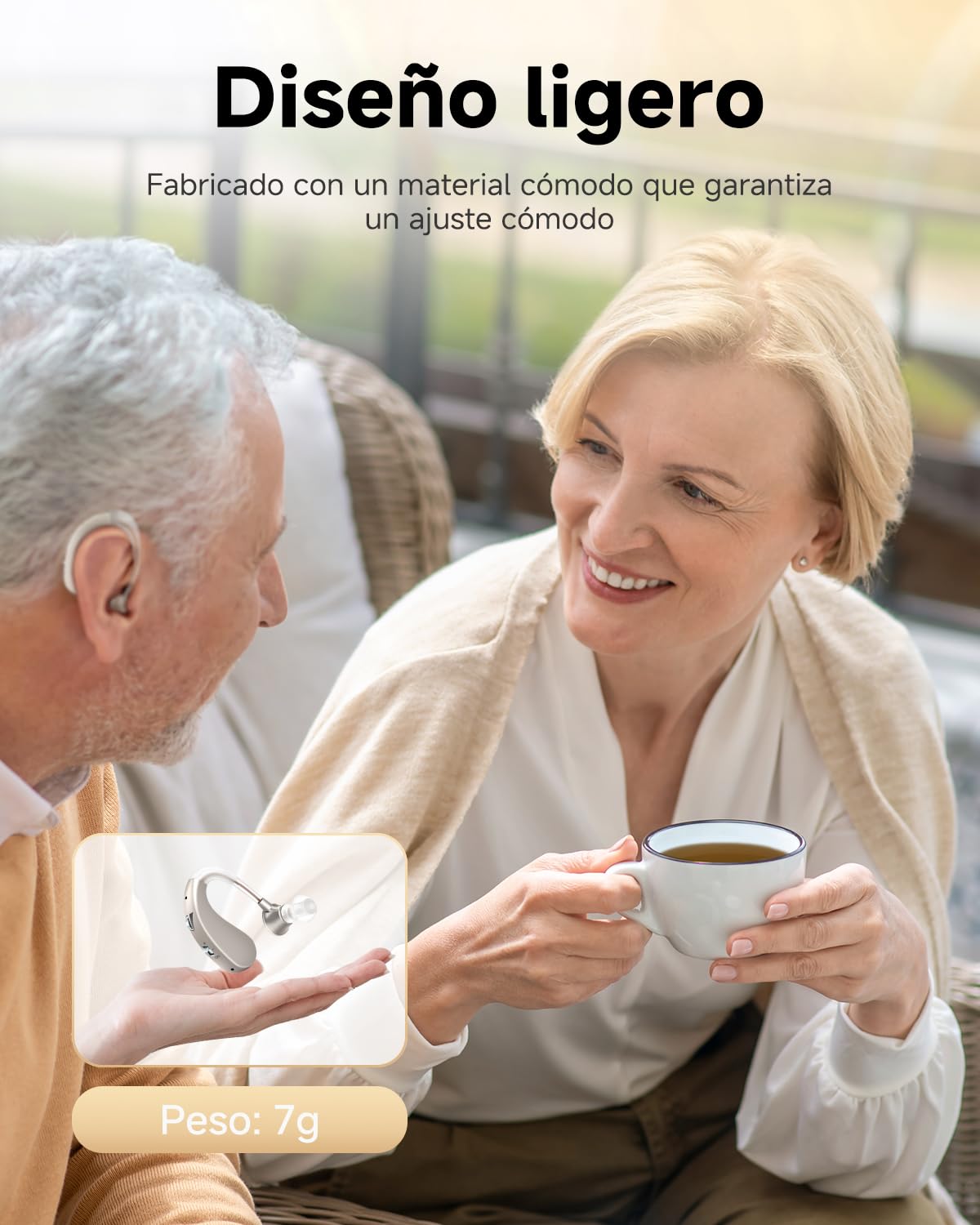 Britzgo 1204 Audífonos Recargables para Personas Mayores, Voces Claras y Naturales, Reducción Inteligente de Ruido, Cómodos y Ligeros, Hasta 40H de Uso, Diseño Discreto con 1 Año de Reemplazo Gratuito
