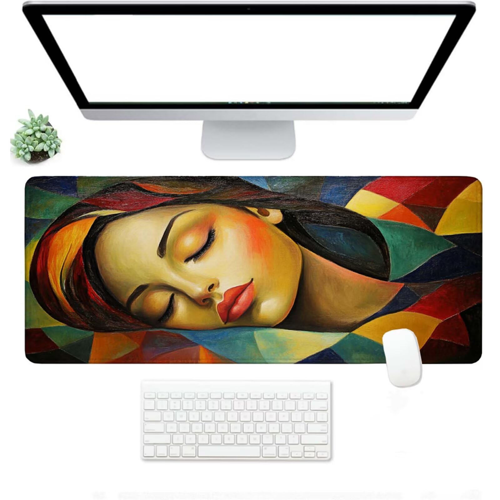 Podkładka pod mysz XXL 1200 x 600 x 3 MM, kolorowa duża podkładka pod mysz z wodoodporną i antypoślizgową gumą dla kobiet pod ręką zszyte krawędzie, poprawia precyzję i szybkość dla gracza W-164