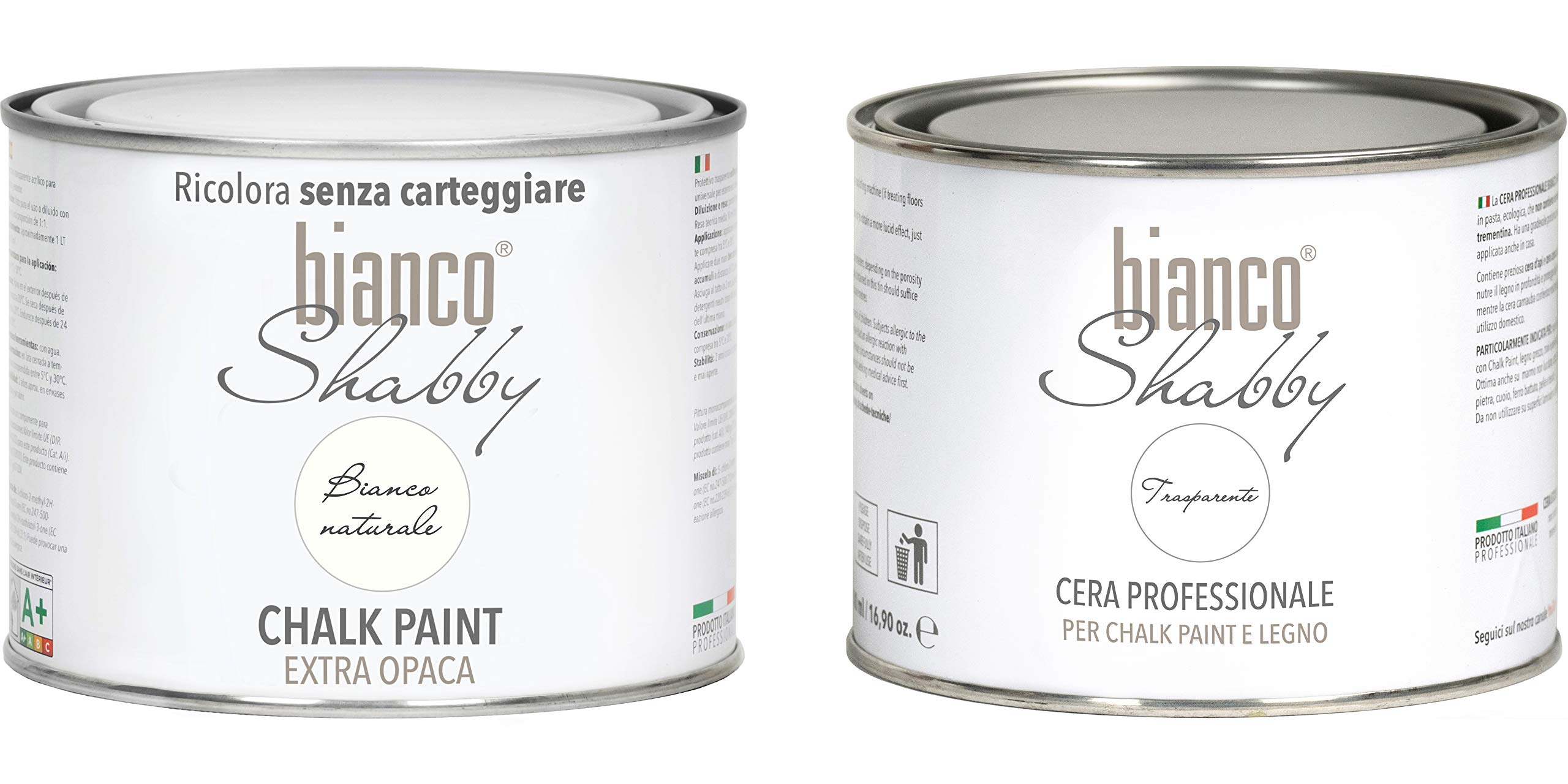 Chalk Paint & Cera Neutra – Pintura Shabby Chic + cera profesional, blanco
