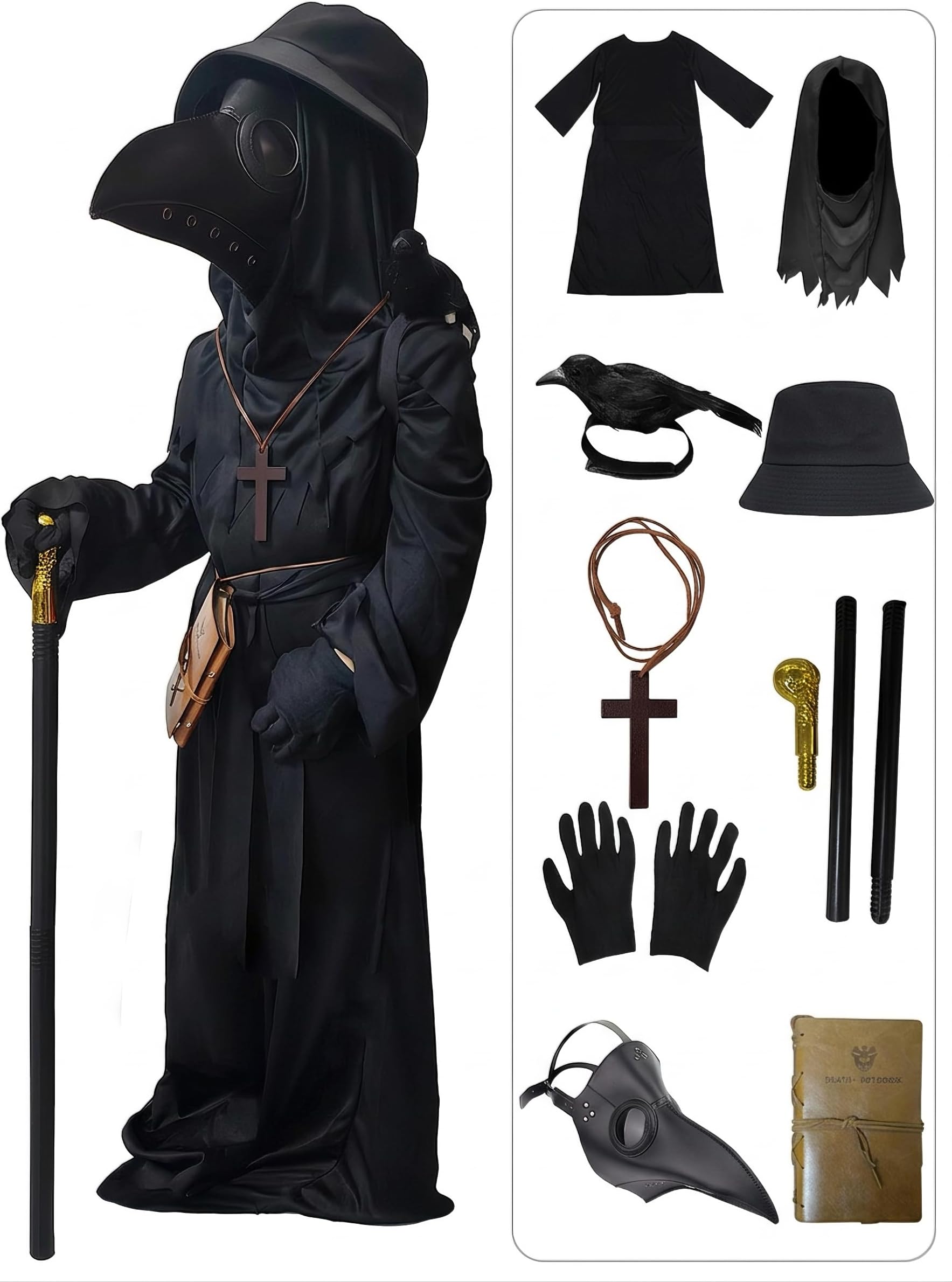 SENLI Plague Doctor Costume Kids Scary Halloween Costumes Boys
