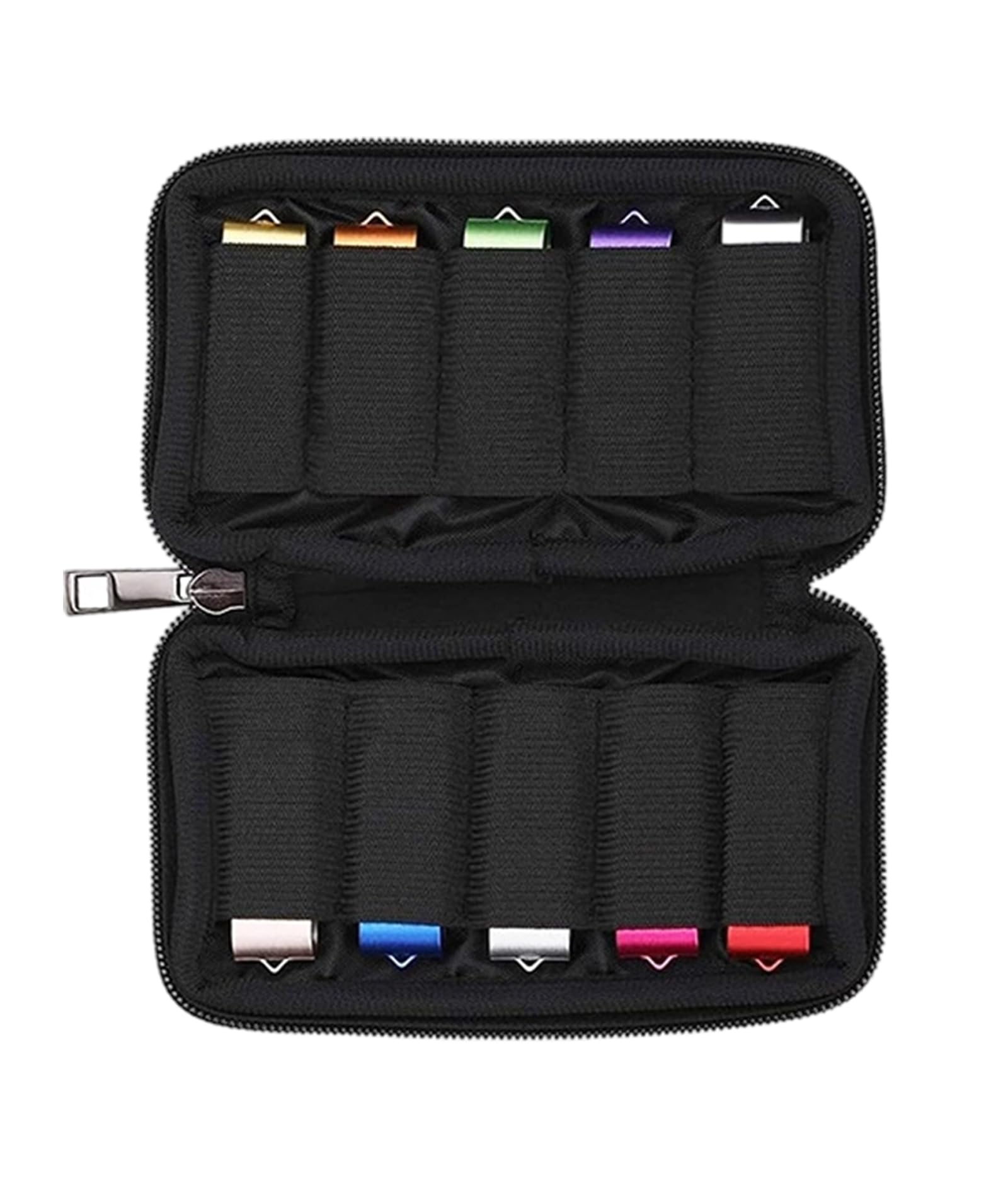 Pendrive Case, 10 Slot USB Flash Drive Organizer, Compact Pendrive Holder for Tech Professionals, Students, Travelers, Black-image-32