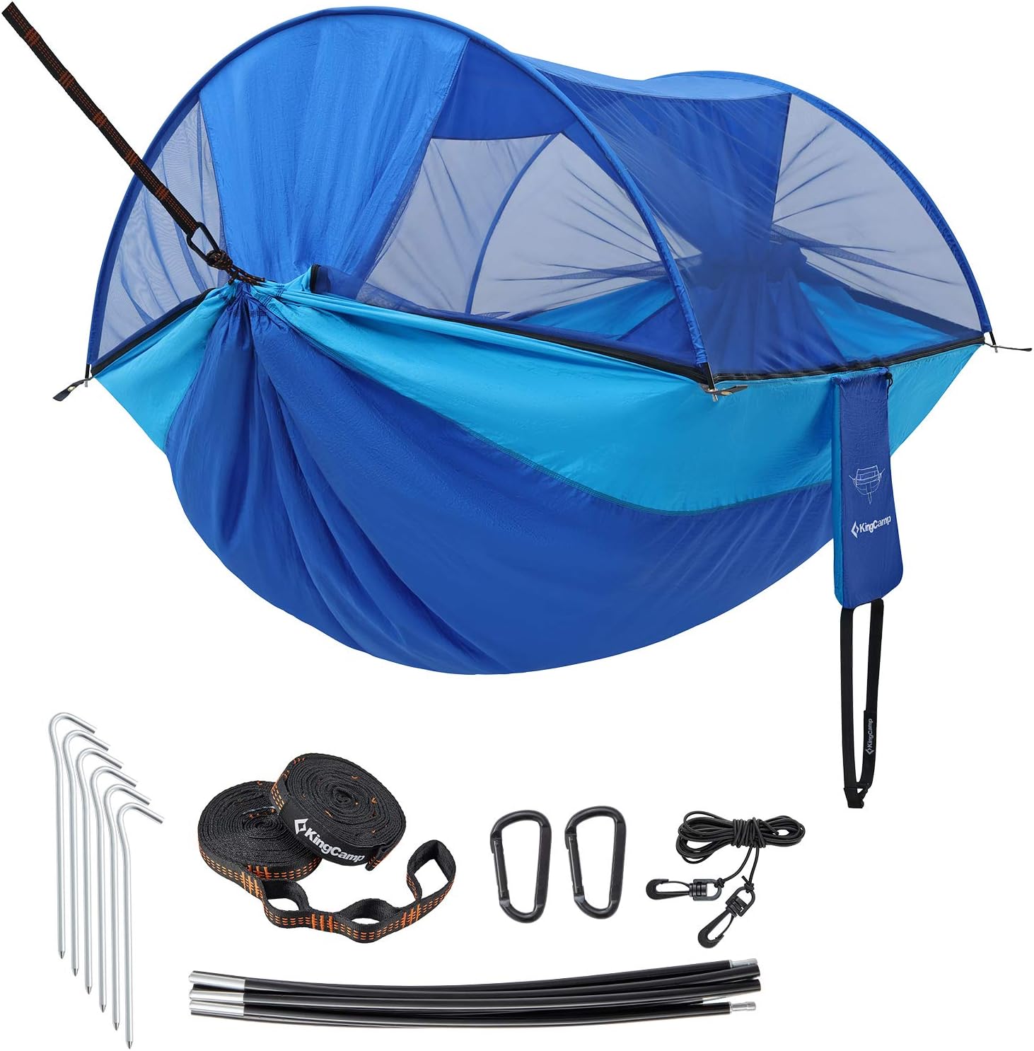 KingCamp 3 in 1 Camping Hammock with Gauze Net Support to