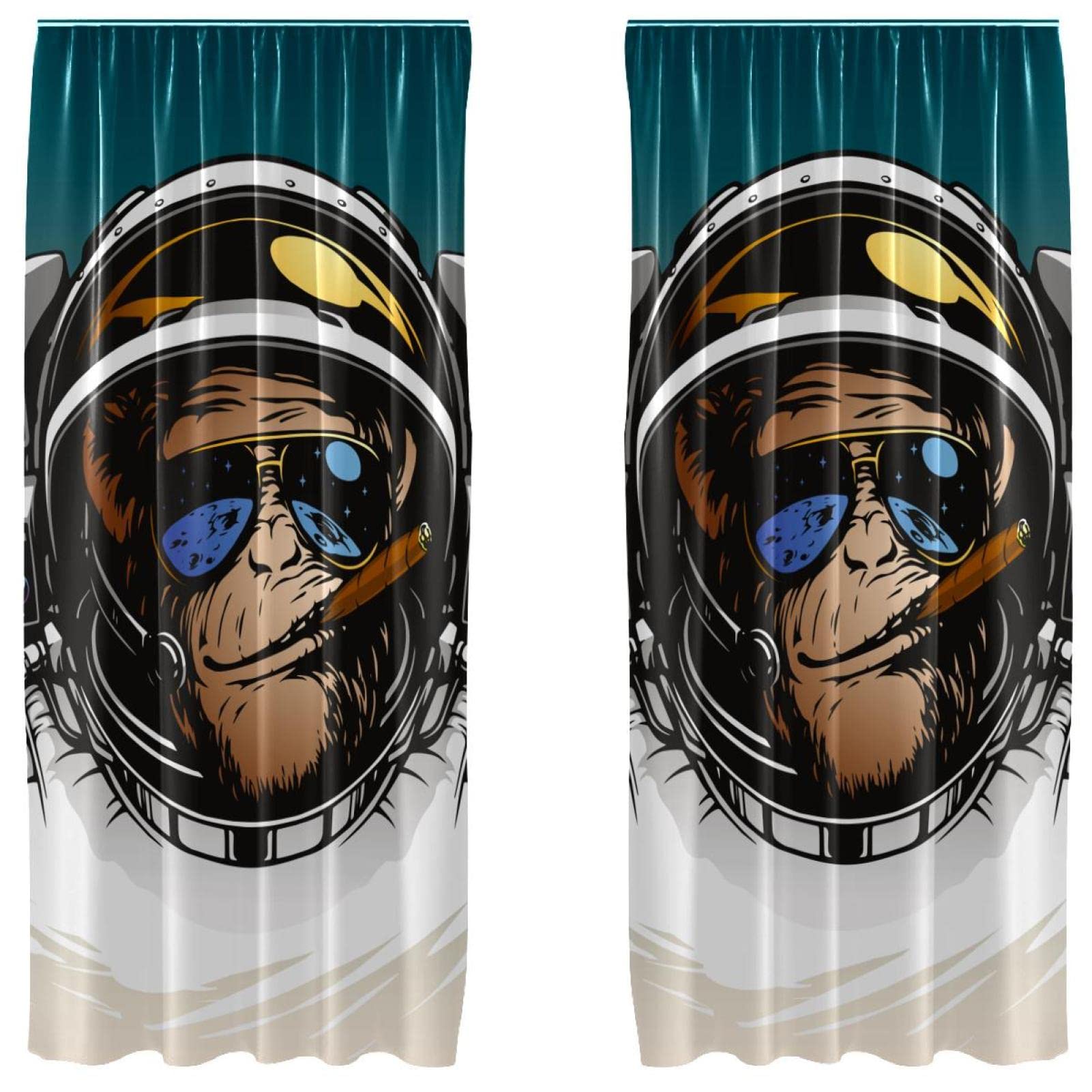 Cortinas de gorila espacial decorativas para salones modernos y dormitorios juveniles dinámicos