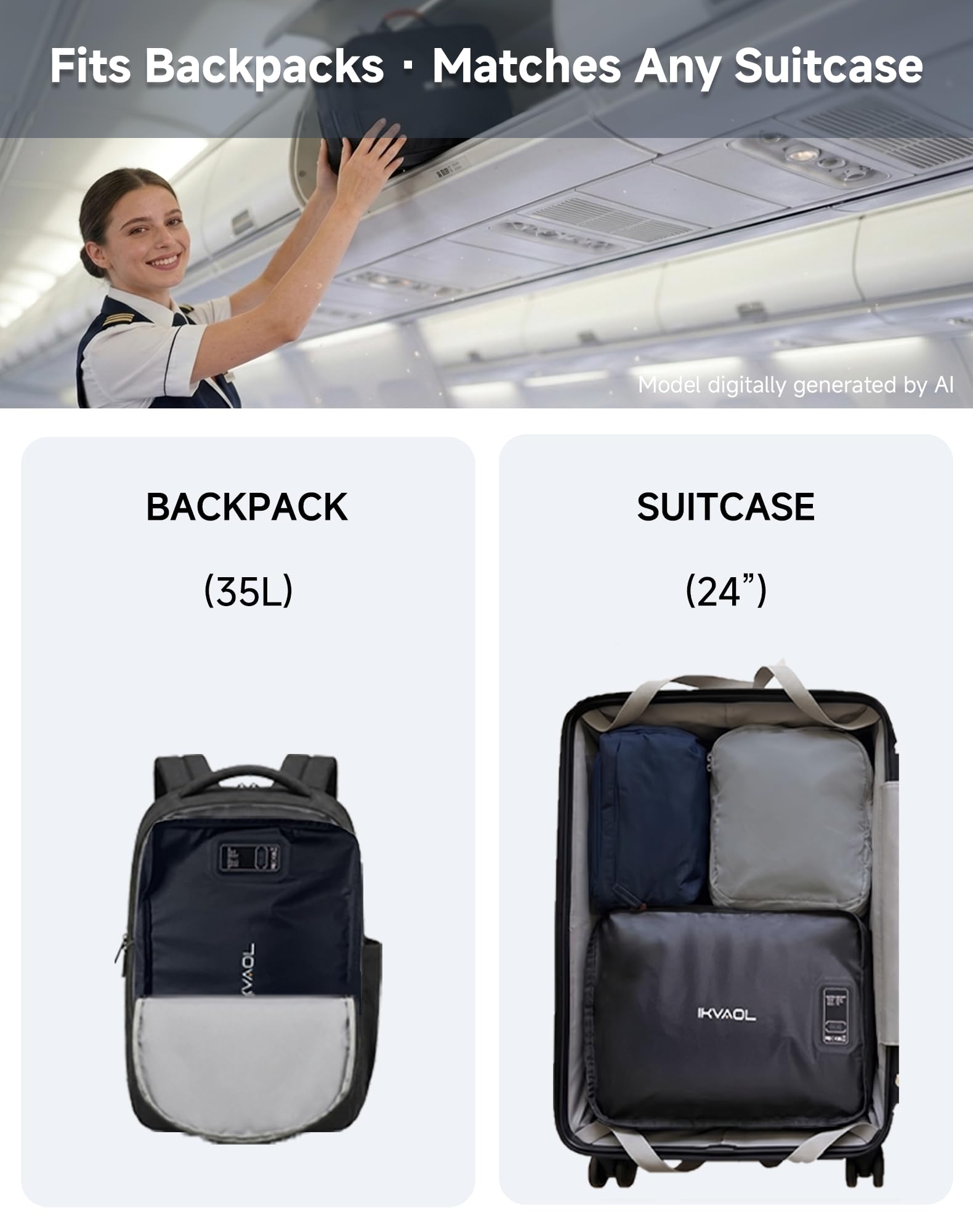 Vakuumbeutel für Reisen mit Pumpe (integriert), Vakuumbeutel für Kleidung, Reisen, um Platz im Handgepäck und Rucksack zu sparen, wiederverwendbare Kompressions-Verpackungswürfel für Gepäck und Koffer