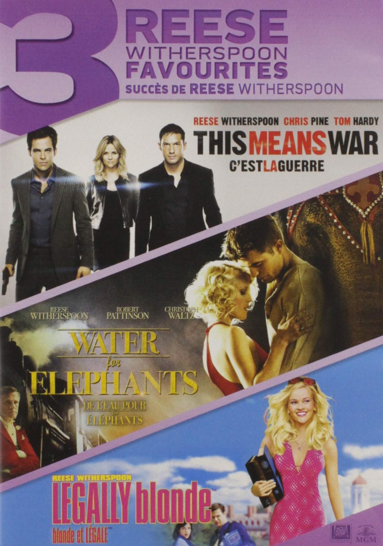 This Means War / Water For Elephants / Legally Blonde (Reese Witherspoon Triple Feature)