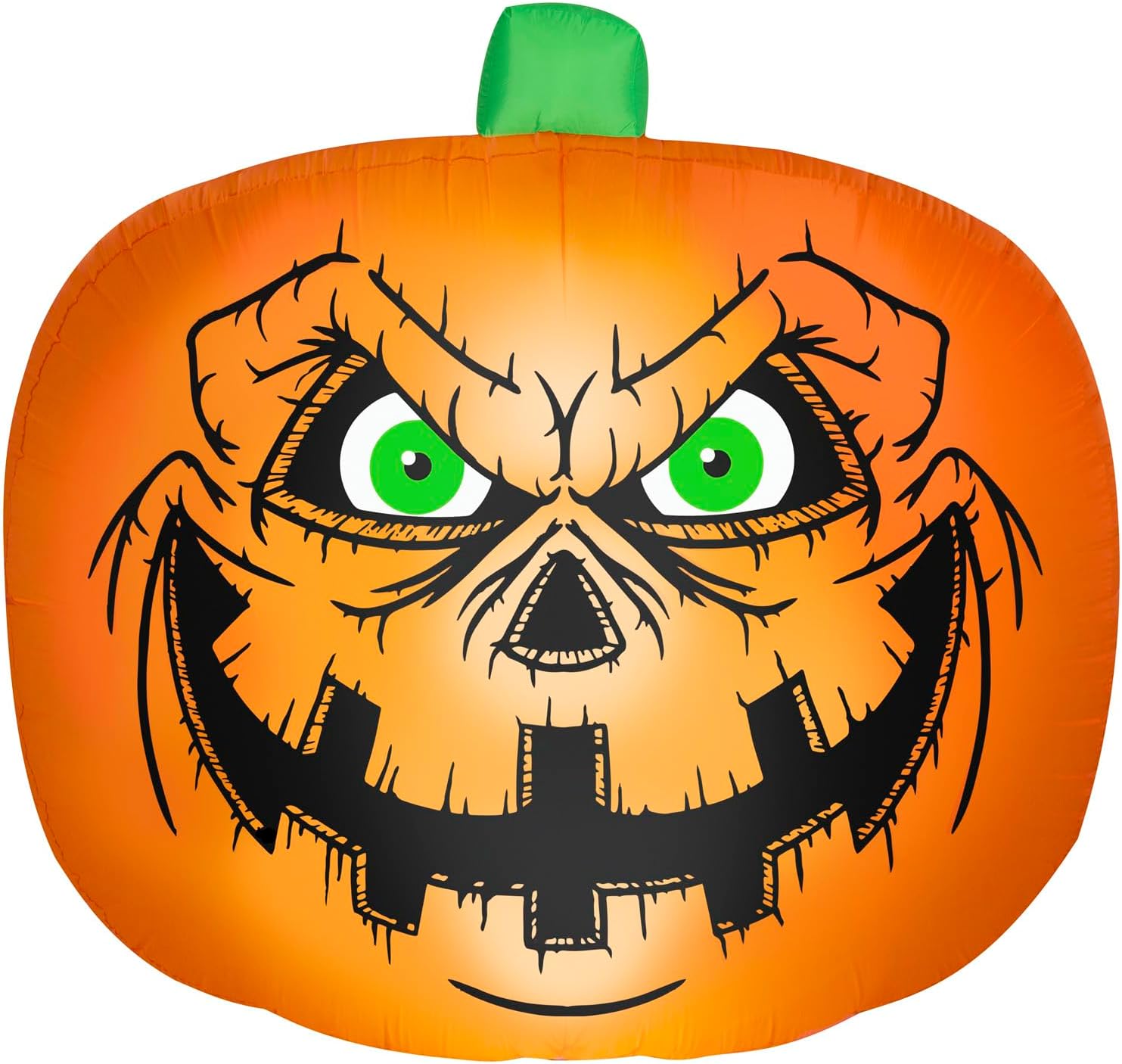 (Similar)Gemmy Halloween Inflatable Flat Styled Jack O' Lantern with Creepy Face, 7.5 ft Tall, Multi