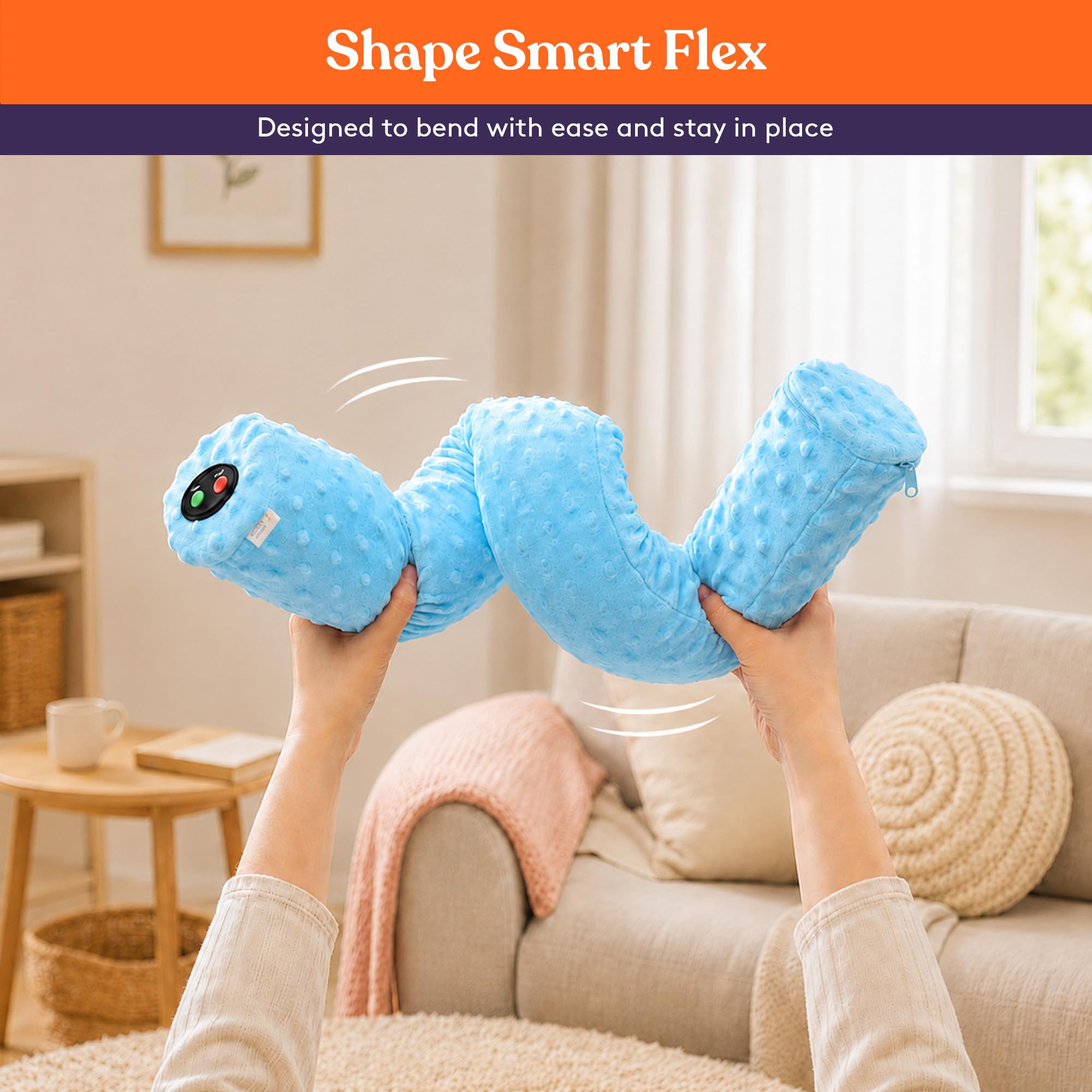 Special Supplies Oreiller sensoriel Vibrant pour Le Cou pour Enfants et Adultes, Housse Douce en Velours Peluche avec Stimulation thérapeutique texturée, Relaxation apaisante de l'esprit et du Corps,