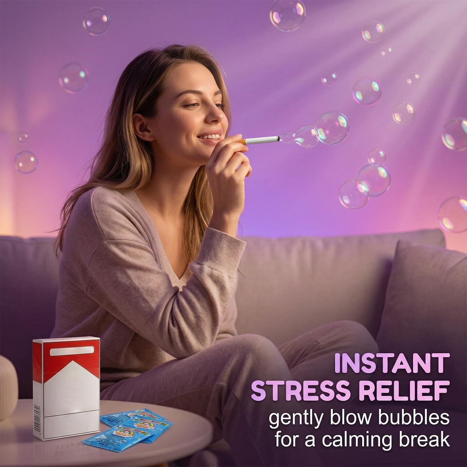 Fałszywy realistyczny papieros Bubble Blower zabawka antystresowa mini bąbelki papierosa zabawka stresowa zabawa dla dorosłych, na imprezę, akcesoria urodzinowe, nowość, prezent na imprezy