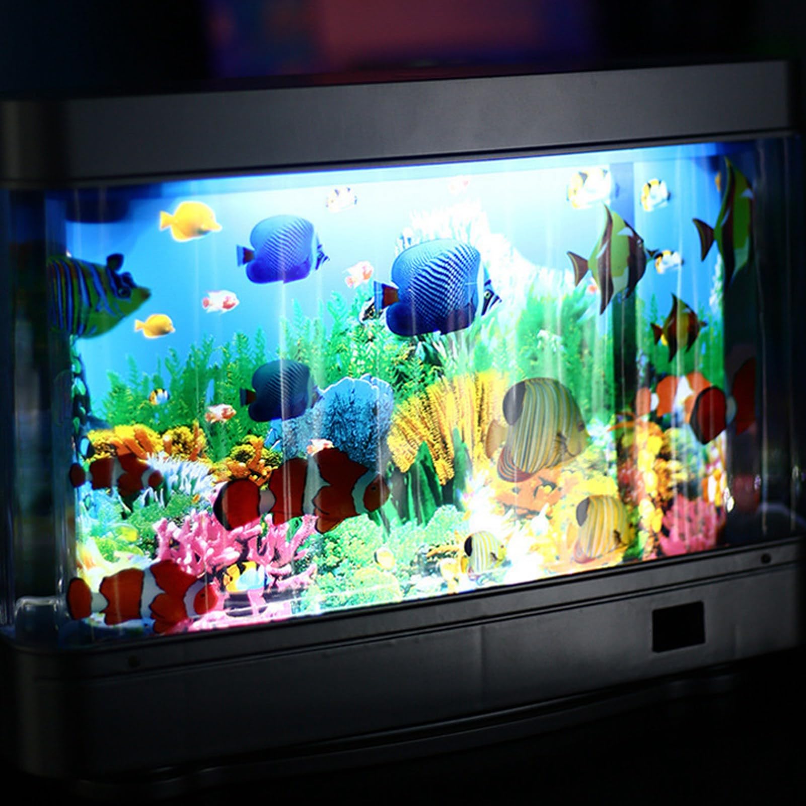 Lampe de Poisson Ornementale Simulée, Lampe D'aquarium Artificiel, Lampe Décorative, Mini Lumière D'océan à LED pour la Maison, le Bureau, la Chambre D'enfants (Prise UE 220V)