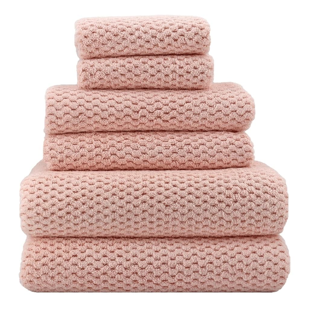 Serviette en fibre de polyester microfibre avec lot de 6 essuie-mains pour salle de bain
